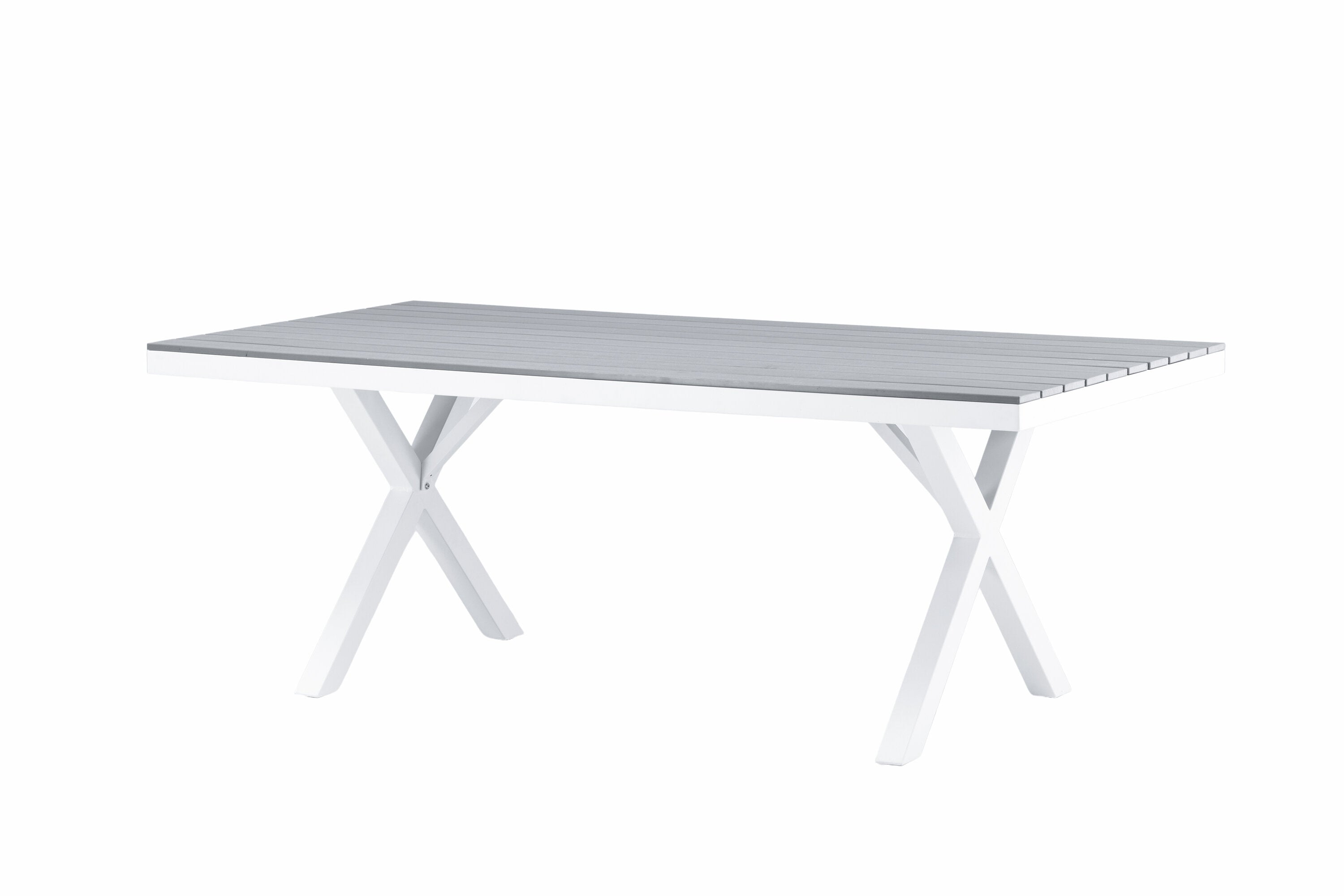 Esstisch Garcia 200cm aus Metall - Grau-Esstische Outdoor-Venture Home-le canapé