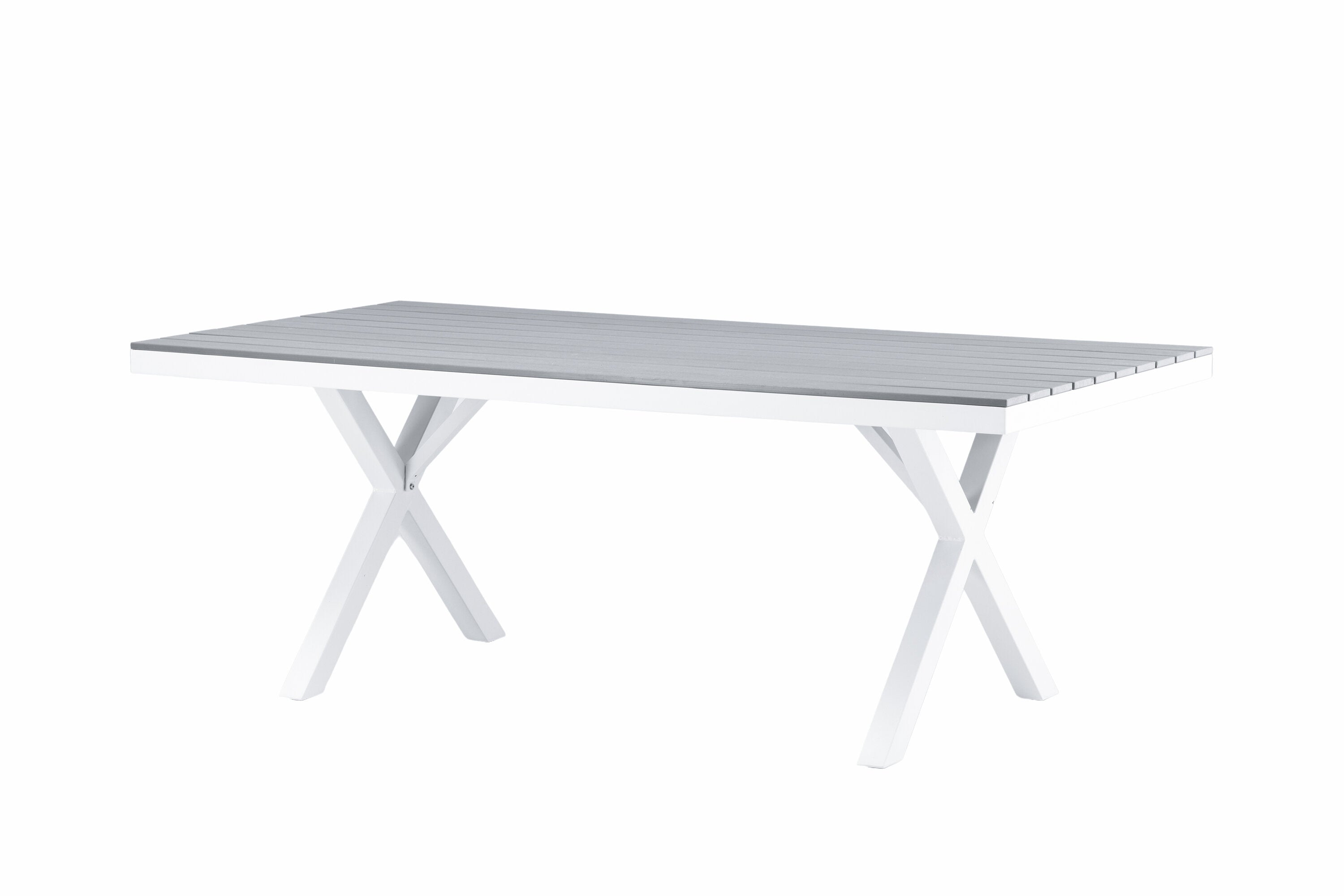 Esstisch Garcia 200cm aus Metall - Grau-Esstische Outdoor-Venture Home-le canapé
