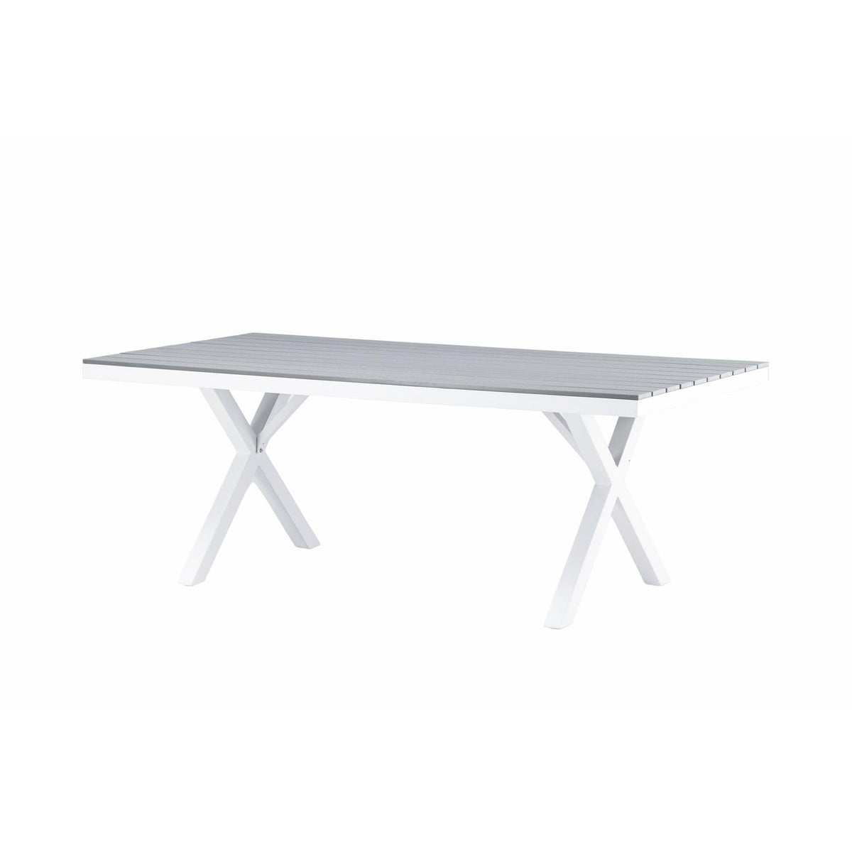 Esstisch Garcia 200cm aus Metall - Grau-Esstische Outdoor-Venture Home-le canapé