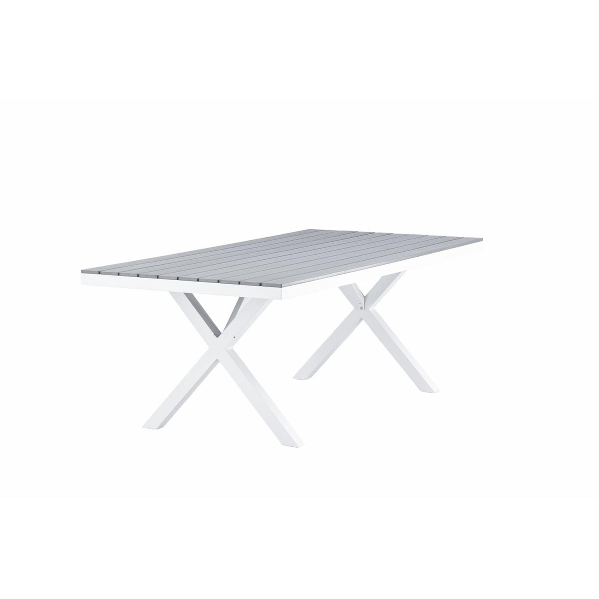 Esstisch Garcia 200cm aus Metall - Grau-Esstische Outdoor-Venture Home-le canapé