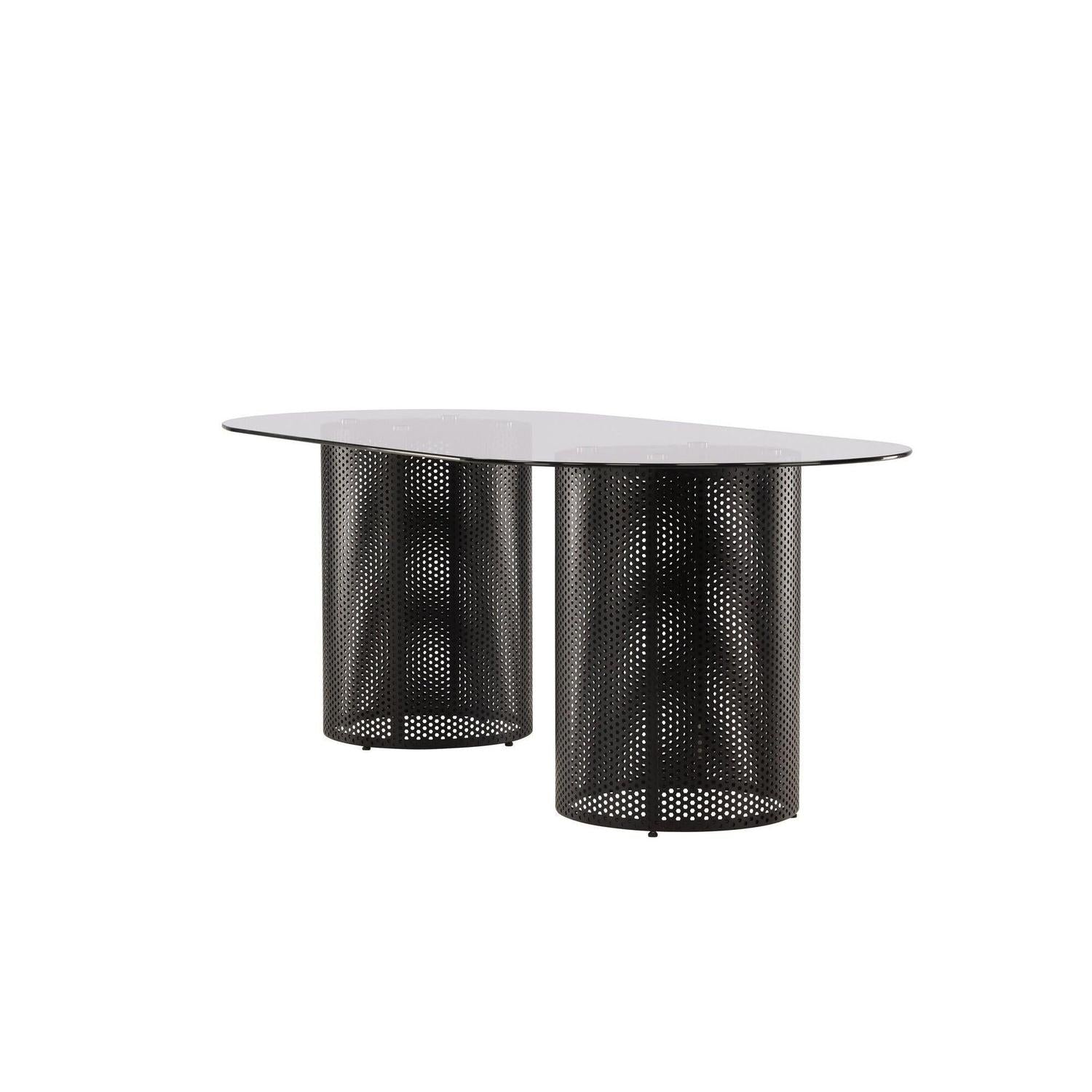 Esstisch Glasgow x Josefin Lustig 200*100cm - Schwarz / Glas-Esstisch Oval-Vind-le canapé