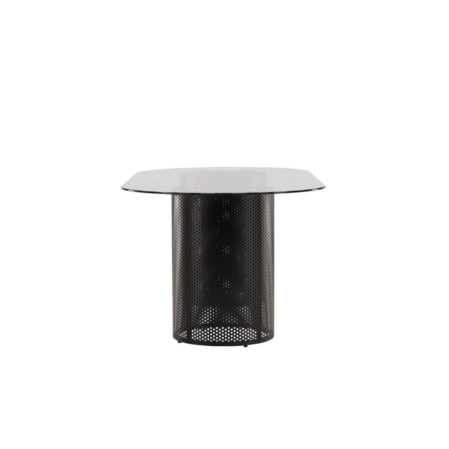 Esstisch Glasgow x Josefin Lustig 200*100cm - Schwarz / Glas-Esstisch Oval-Vind-le canapé