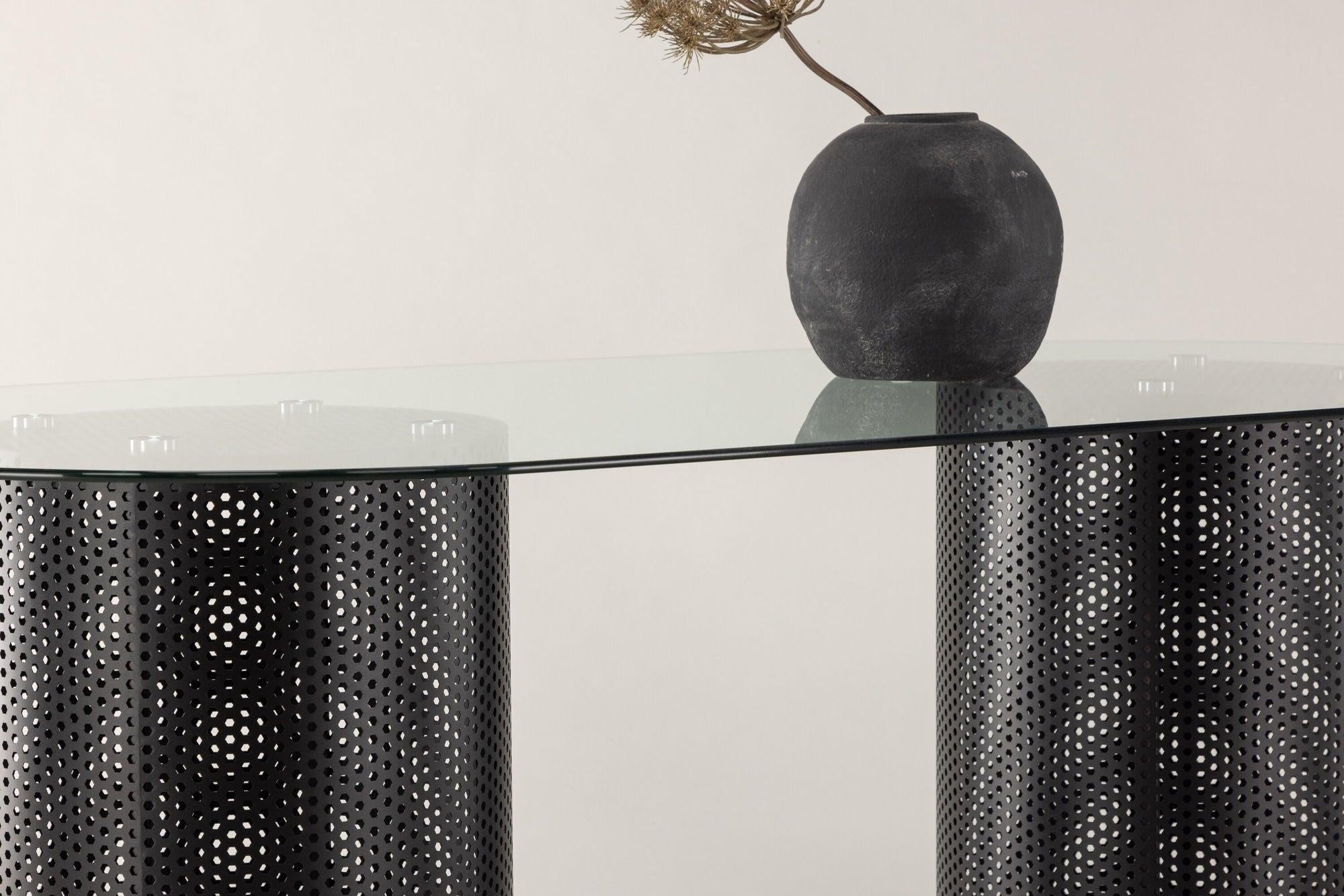 Esstisch Glasgow x Josefin Lustig 200*100cm - Schwarz / Glas-Esstische Oval-Vind-le canapé