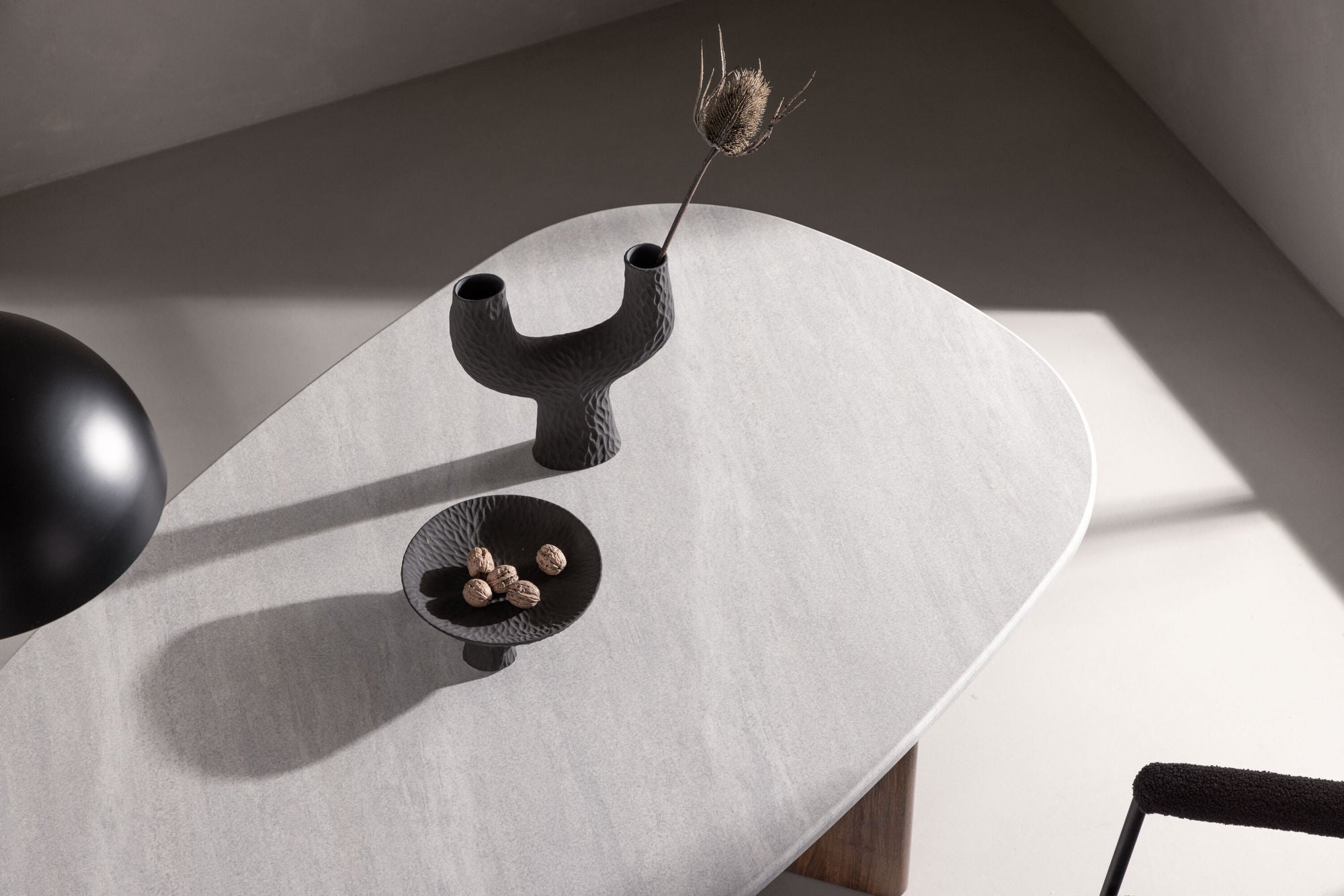 Esstisch Grönvik Oval 180*90cm - Mokka & Betonoptik-Esstisch Oval-Venture Home-le canapé