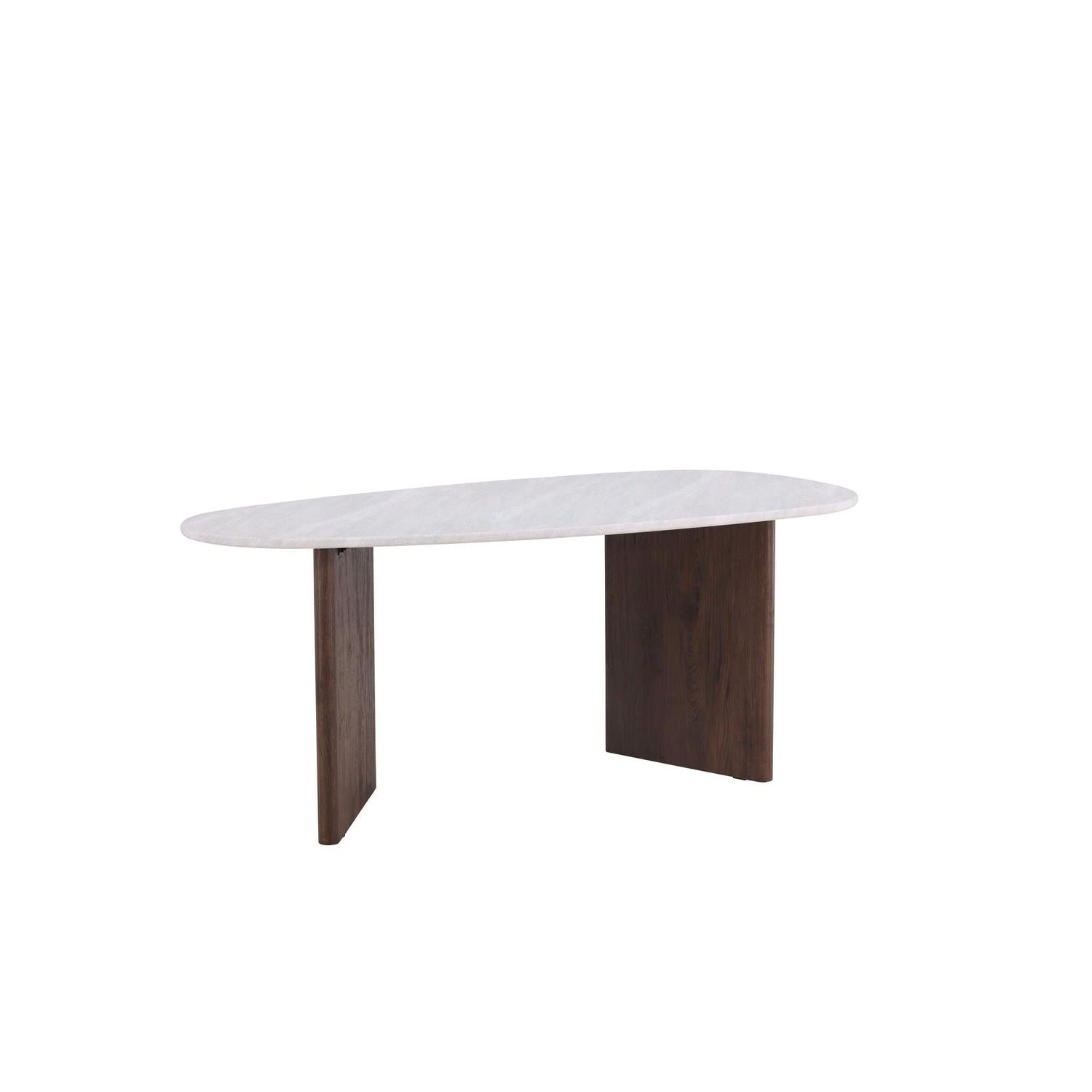Esstisch Grönvik Oval 180*90cm - Mokka & Betonoptik-Esstisch Oval-Venture Home-le canapé