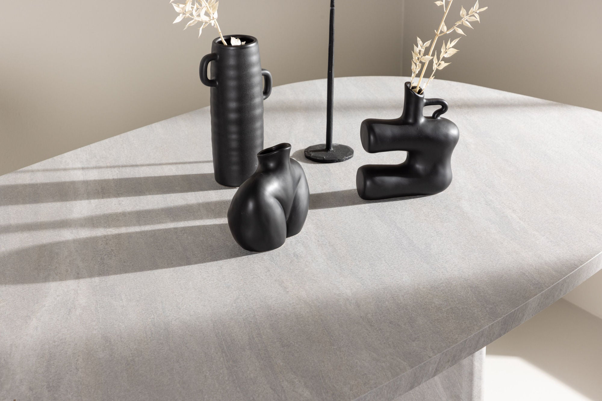 Esstisch Grönvik Oval 220*100cm - Betonoptik & Weiß-Esstisch Oval-Venture Home-le canapé