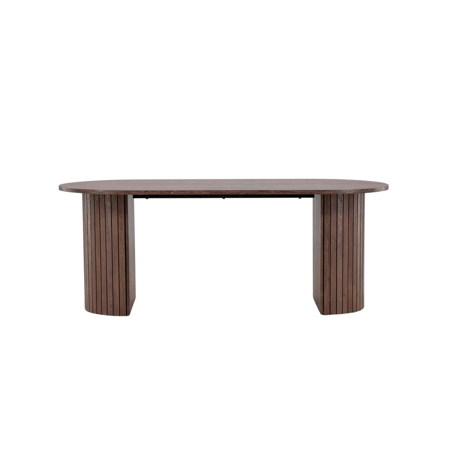 Esstisch Härön 200*90cm - Mokka-Esstisch Oval-Venture Home-le canapé