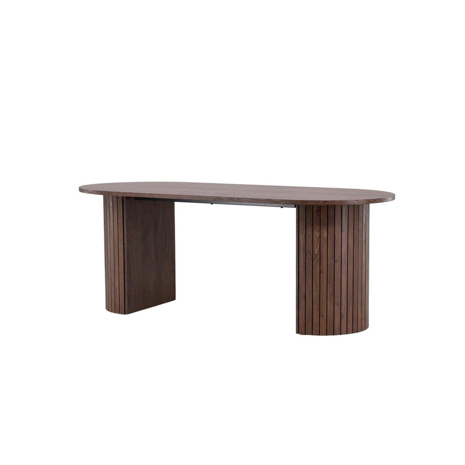 Esstisch Härön 200*90cm - Mokka-Esstisch Oval-Venture Home-le canapé