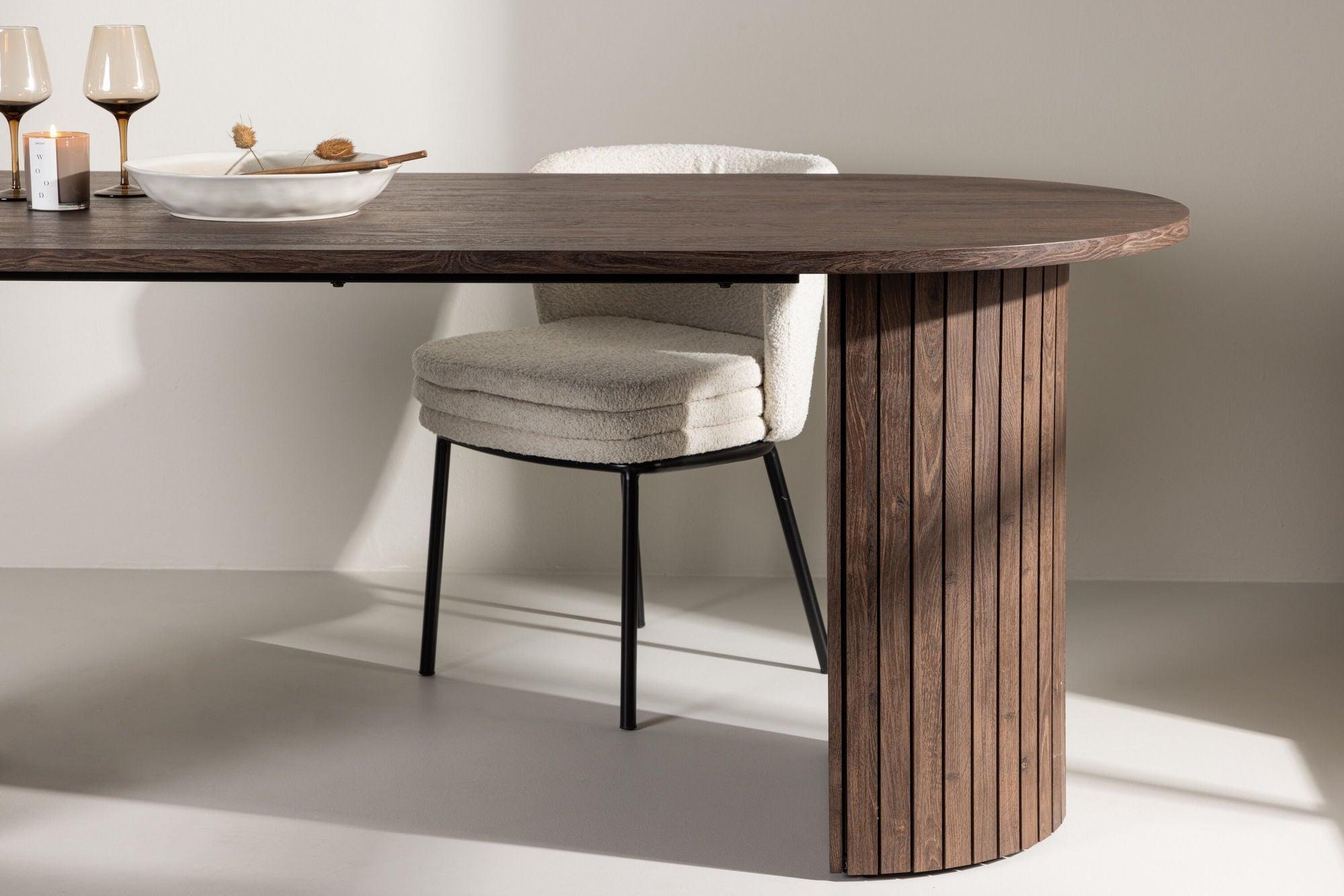 Esstisch Härön 200*90cm - Mokka-Esstische Oval-Venture Home-le canapé