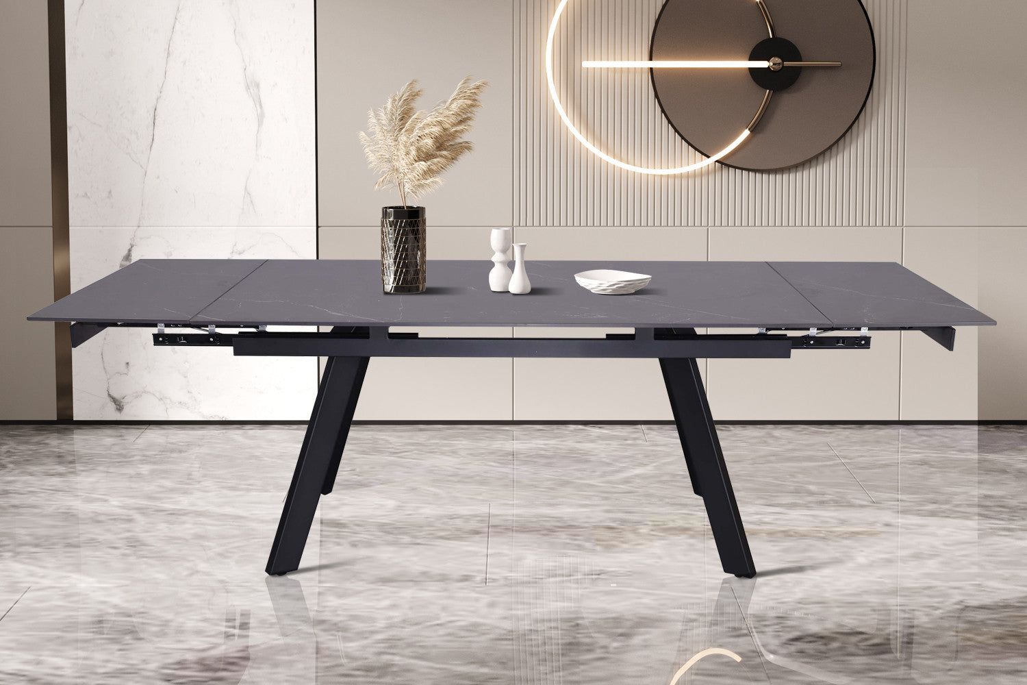 Esstisch Hera ausziehbar 160-240cm - Schwarz-Esstisch ausziehbar-Rousseau-le canapé