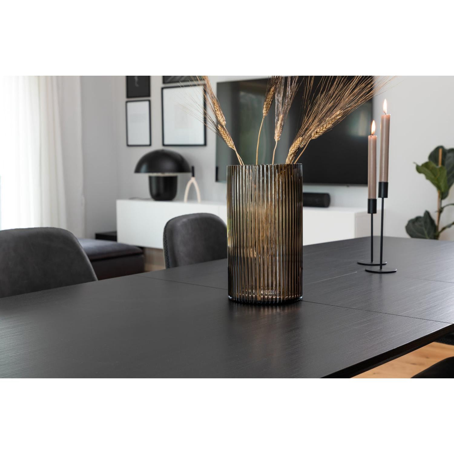 Esstisch Inca ausziehbar 160-200cm - Eiche Schwarz-Esstisch ausziehbar-Venture Home-le canapé