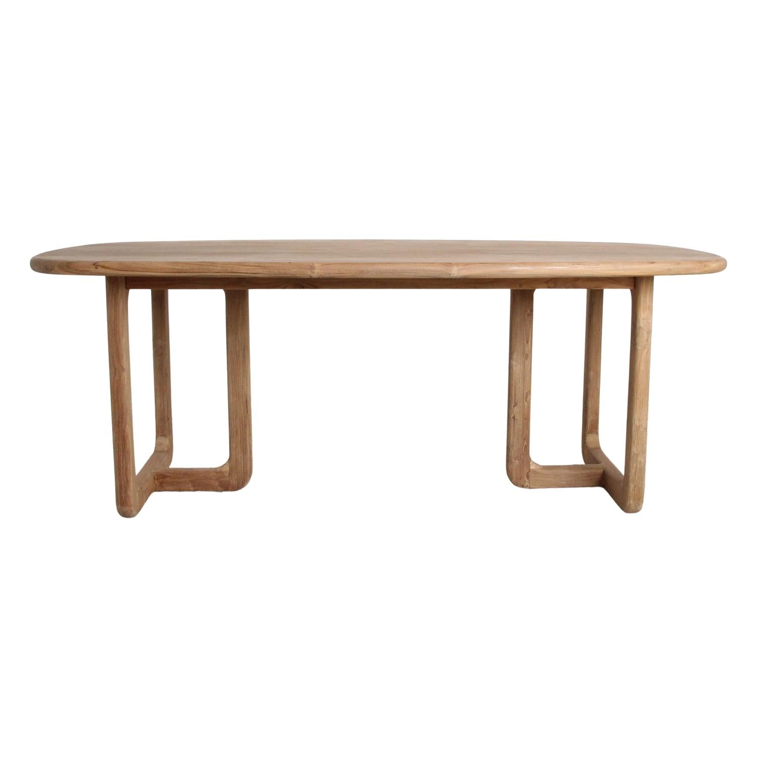 Esstisch Invierno Oval aus Teakholz 240cm - Hellbraun-Esstische Oval-Raw Materials-le canapé