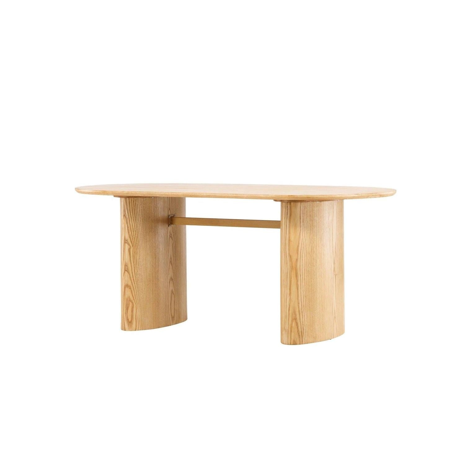 Esstisch Isolde 180*90cm - Hellbraun-Esstisch Oval-Venture Home-le canapé