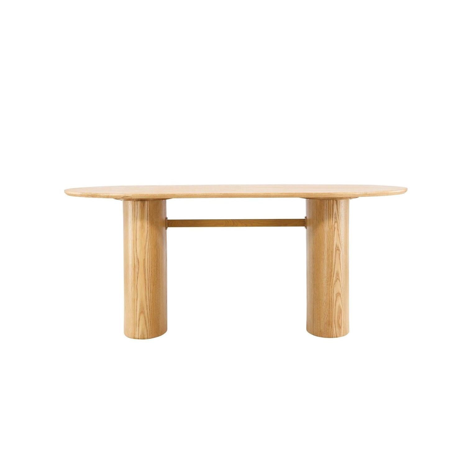 Esstisch Isolde 180*90cm - Hellbraun-Esstisch Oval-Venture Home-le canapé