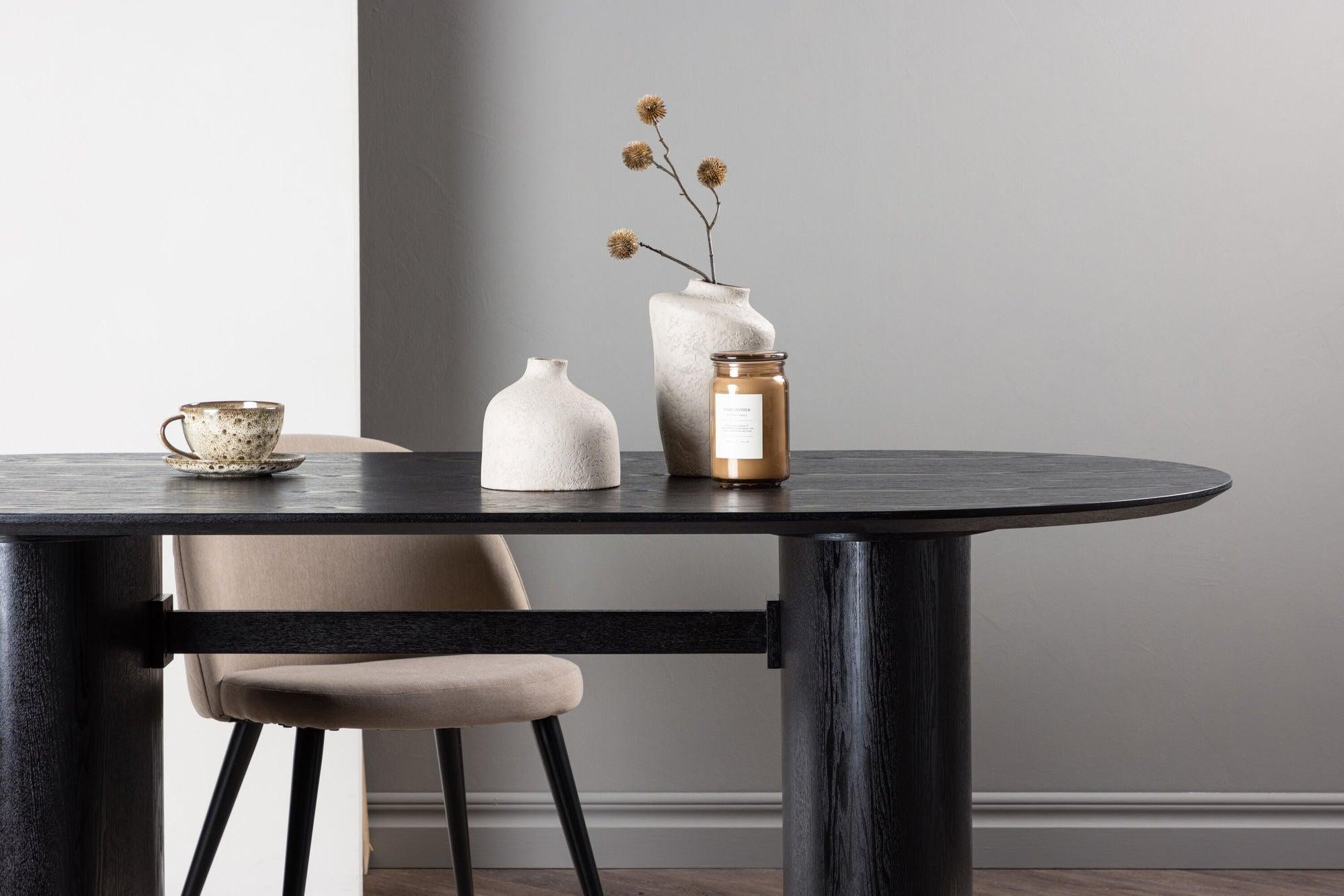 Esstisch Isolde 180*90cm - Schwarz-Esstisch Oval-Venture Home-le canapé