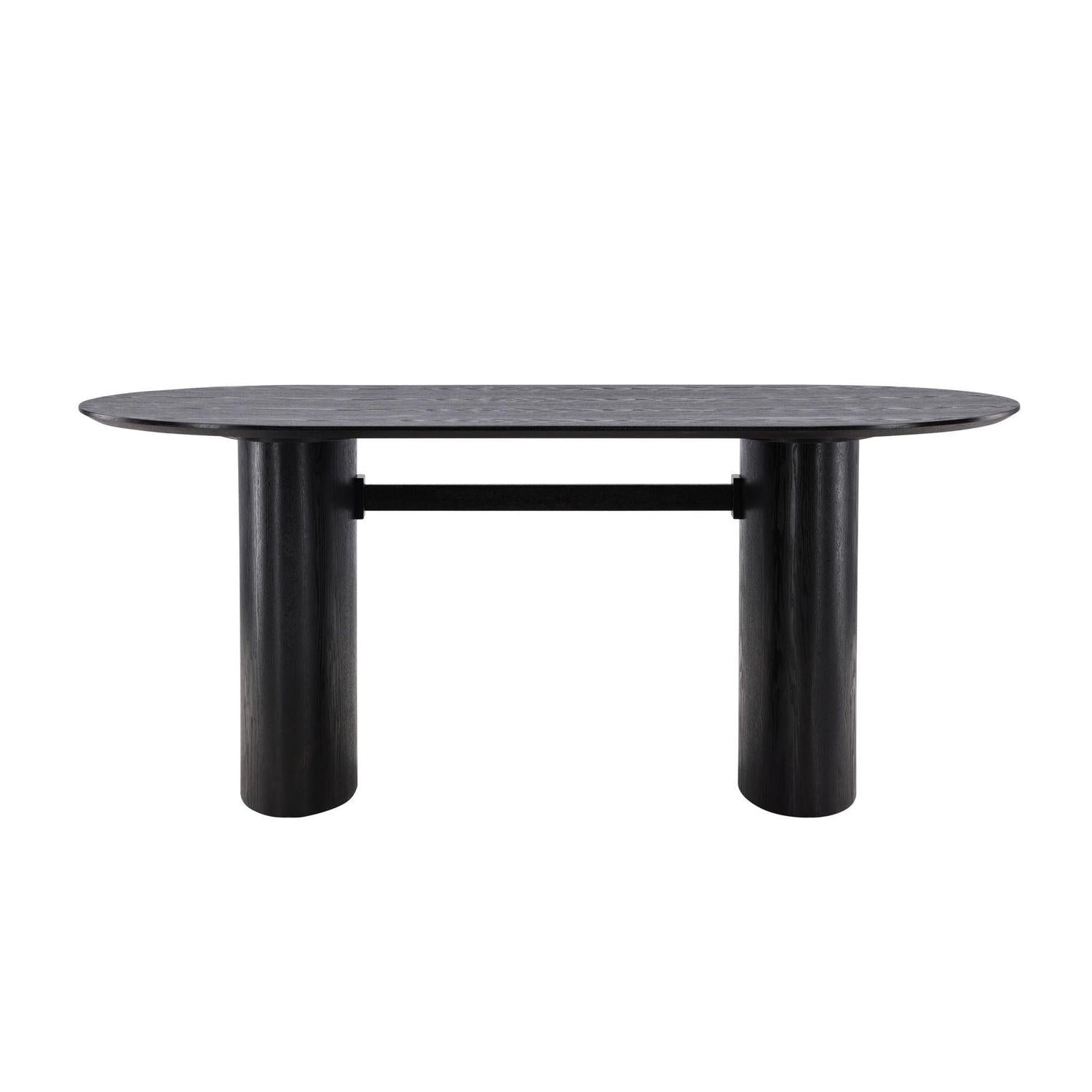 Esstisch Isolde 180*90cm - Schwarz-Esstische Oval-Venture Home-le canapé