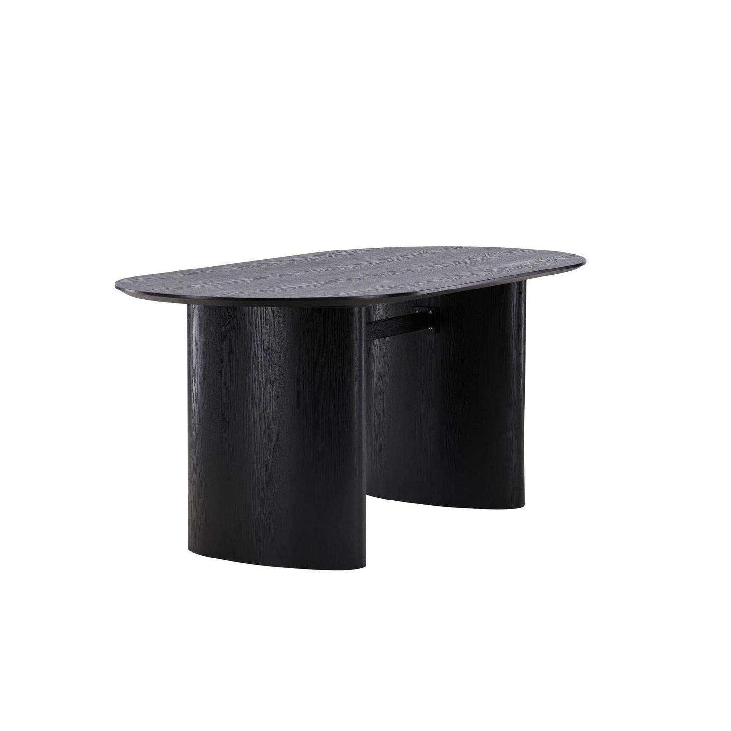 Esstisch Isolde 180*90cm - Schwarz-Esstische Oval-Venture Home-le canapé