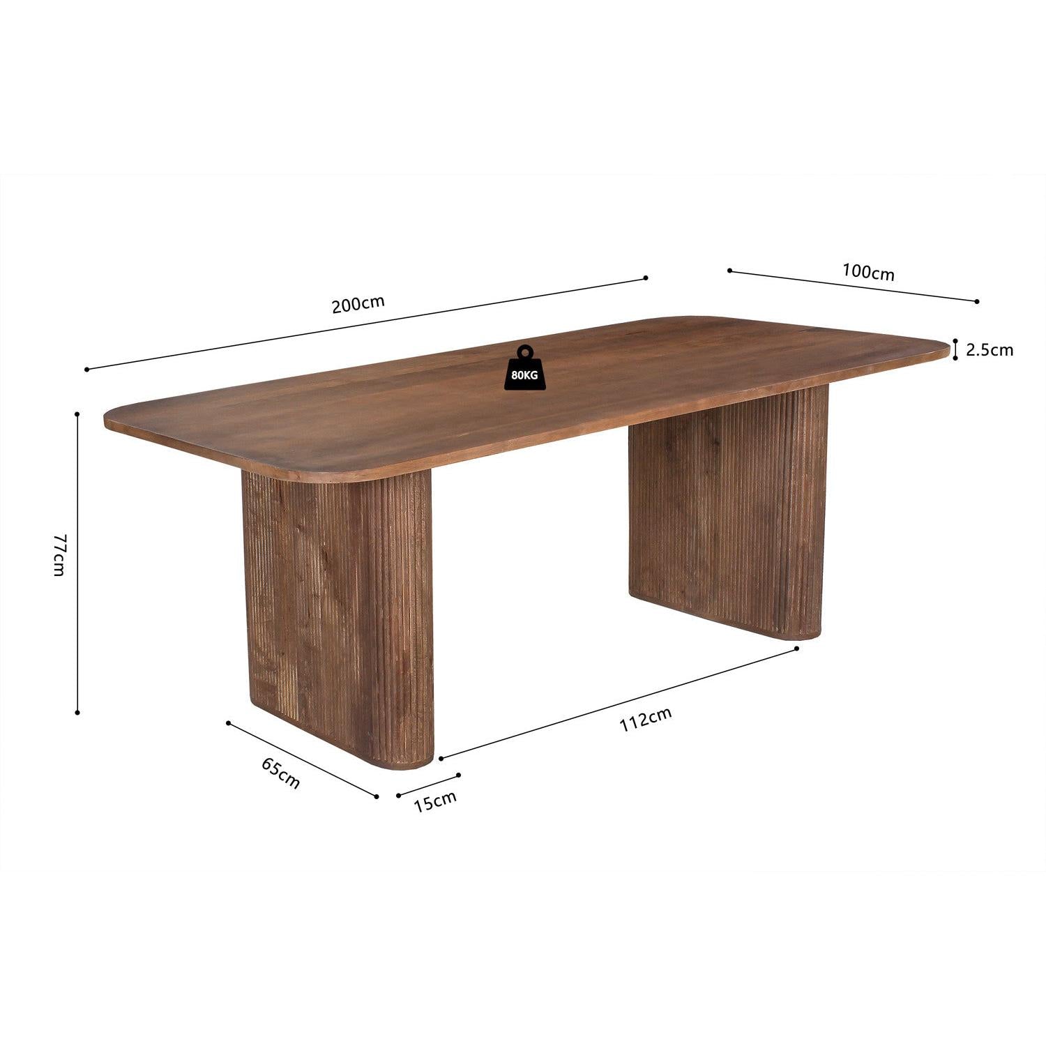 Esstisch Jean 200cm - Braun-Esstisch Rechteckig-Rousseau-le canapé