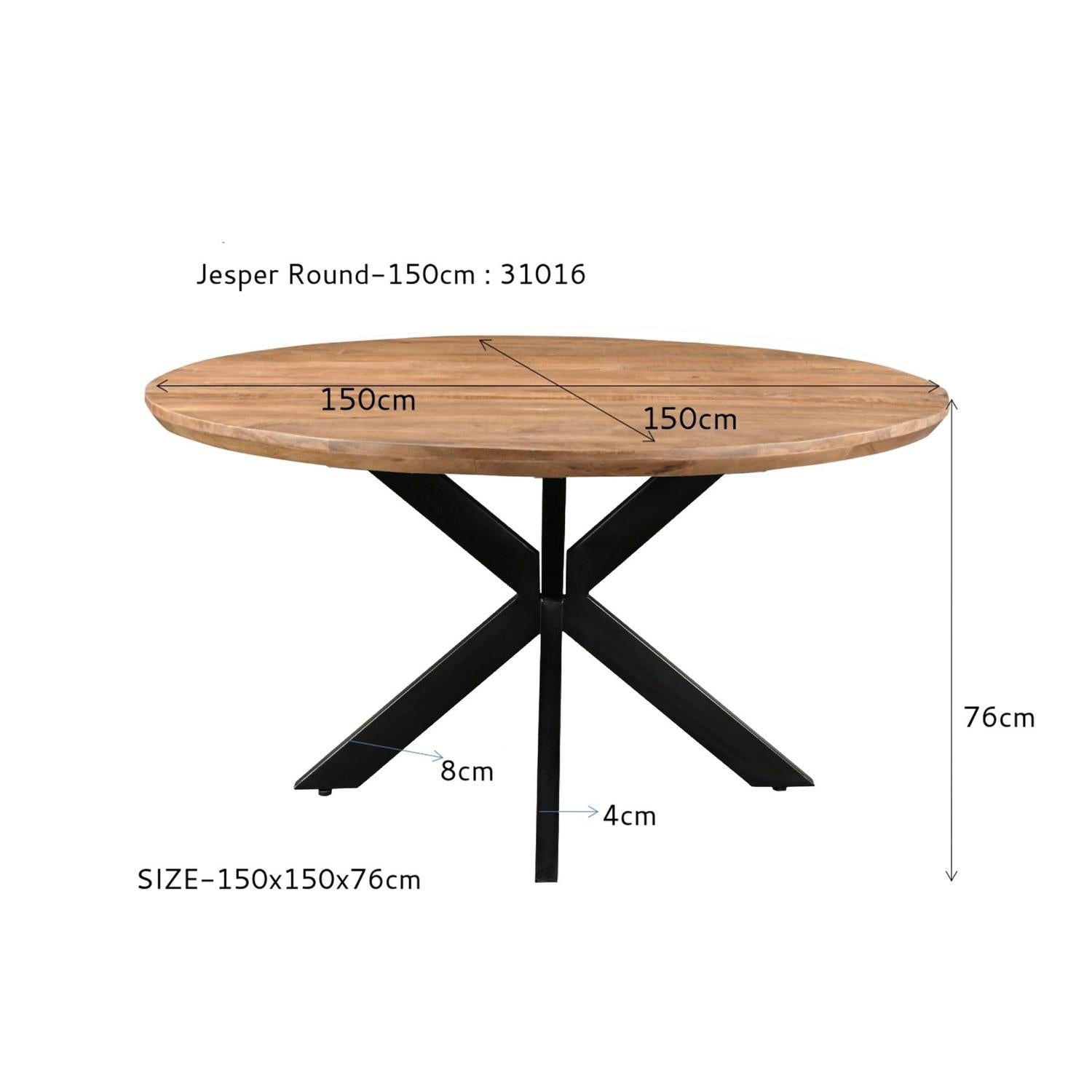 Esstisch Jesper Ø150cm - Hellbraun-Esstische Rund-Livingfurn-le canapé
