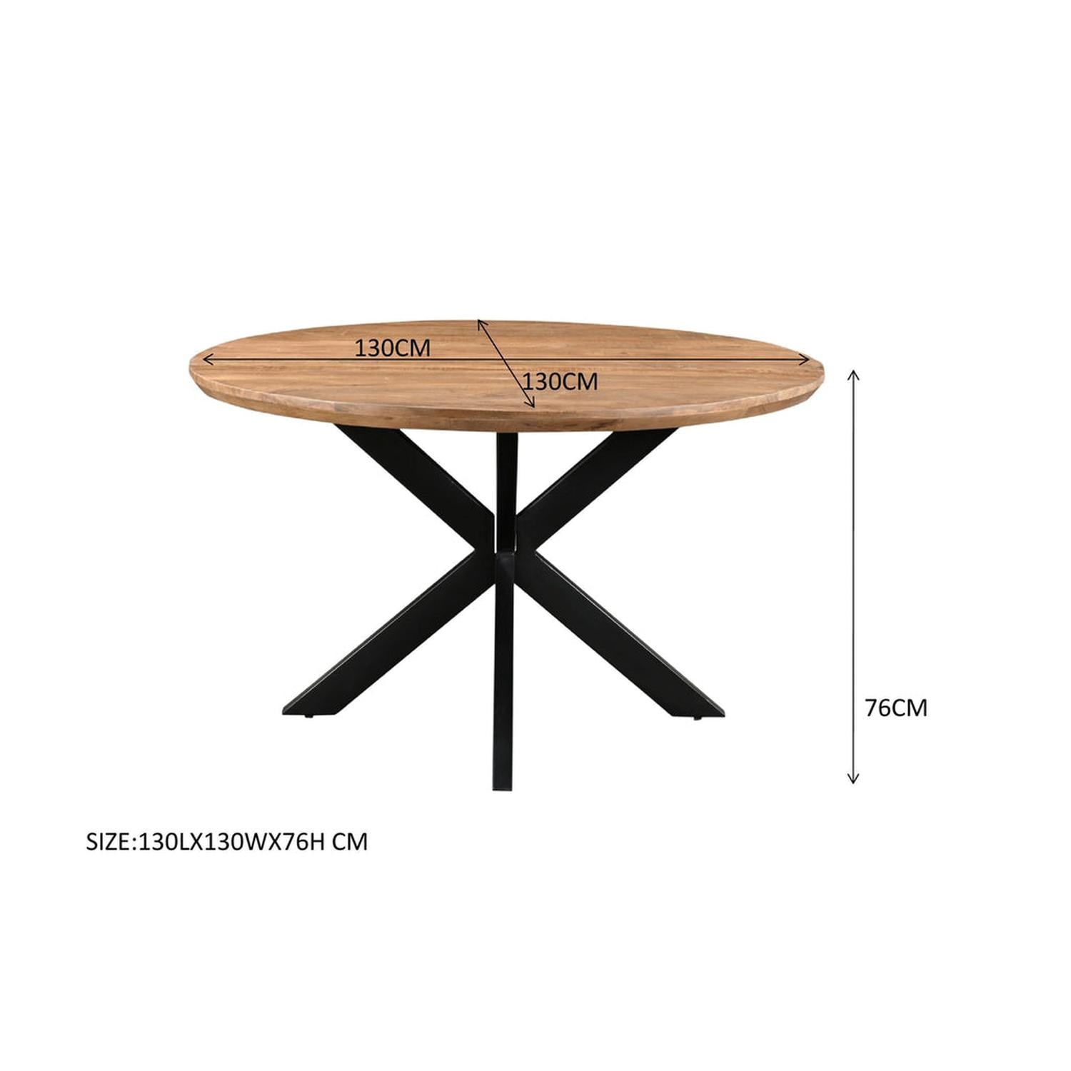 Esstisch Jesper Rund 130cm - Hellbraun-Esstisch Rund-Livingfurn-le canapé