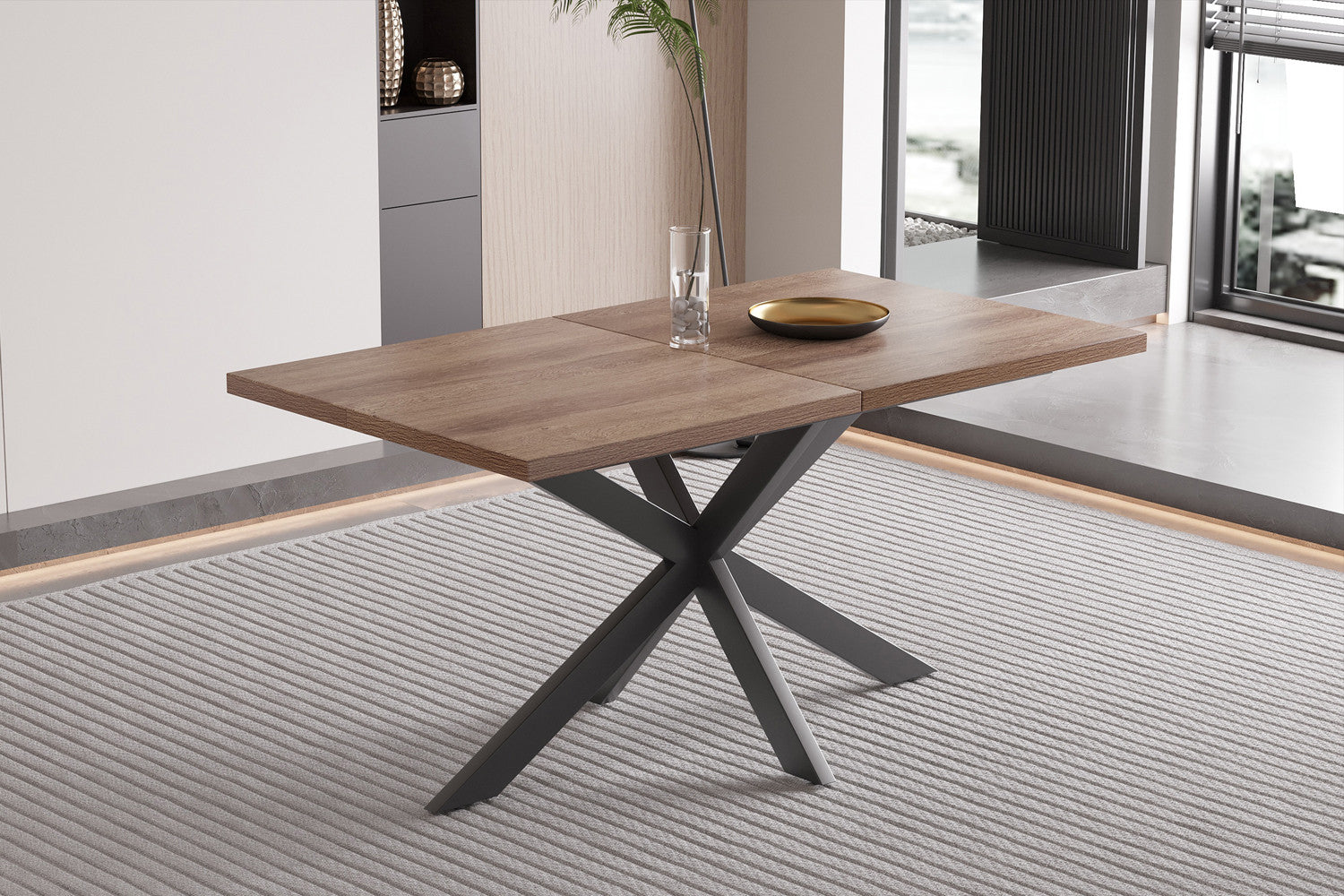 Esstisch Kos ausziehbar 160-200cm - Dunkelbraun-Esstisch ausziehbar-Rousseau-le canapé