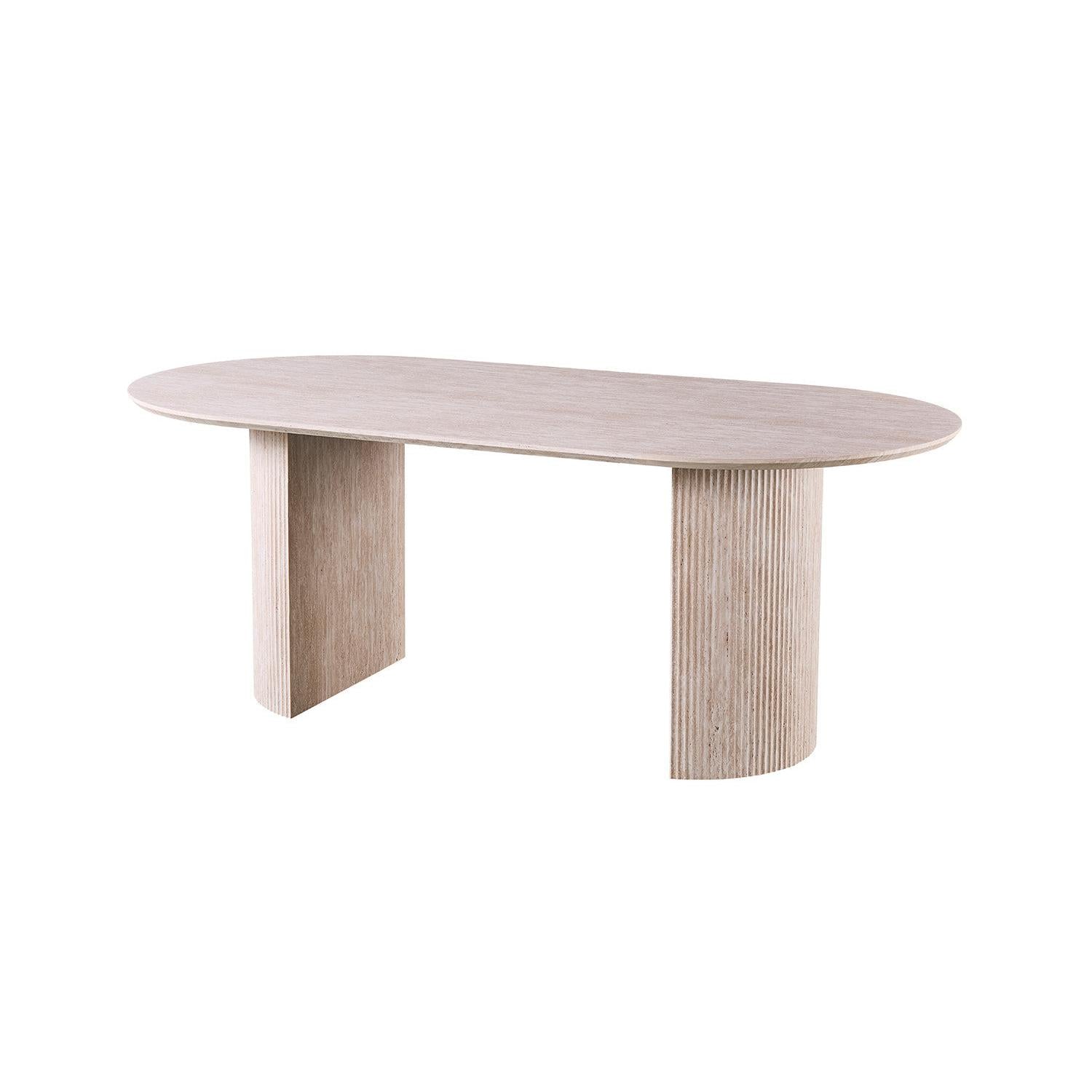 Esstisch Lagos 200cm Oval - Keramik Travertin Optik-Esstisch Oval-Rousseau-le canapé