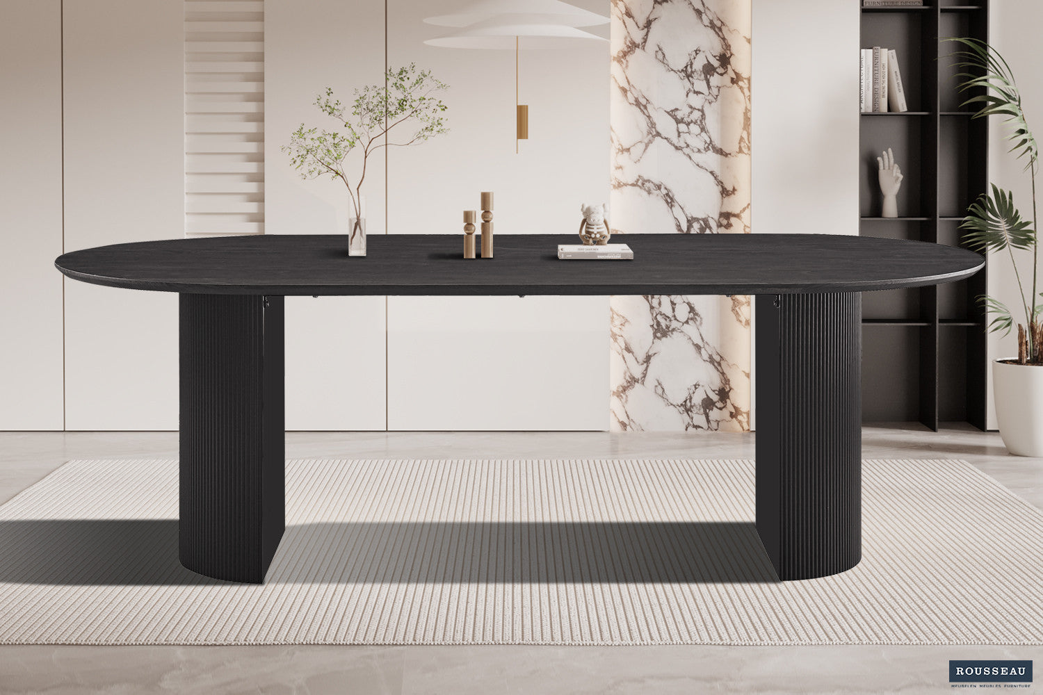 Esstisch Lagos 220cm Oval - Dunkelbraun-Esstisch Oval-Rousseau-le canapé
