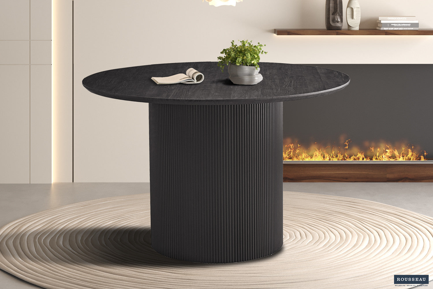 Esstisch Lagos Ø120cm - Dunkelbraun-Esstisch Rund-Rousseau-le canapé