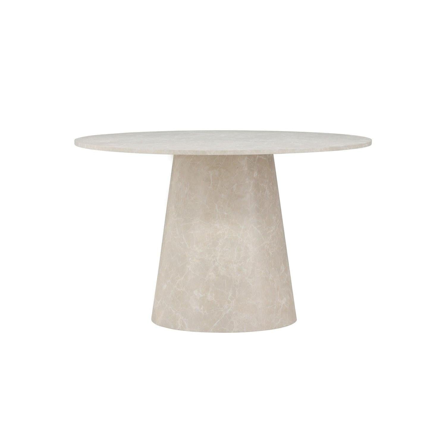 Esstisch Lanzo Ø120cm in Marmoroptik - Beige-Esstische Rund-Venture Home-le canapé