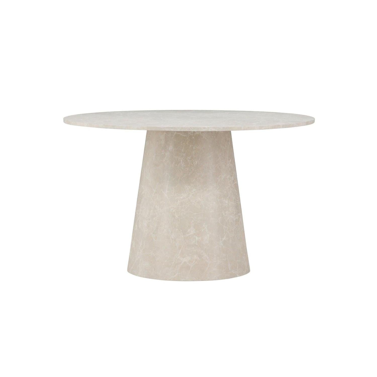 Esstisch Lanzo Ø120cm in Marmoroptik - Beige-Esstische Rund-Venture Home-le canapé