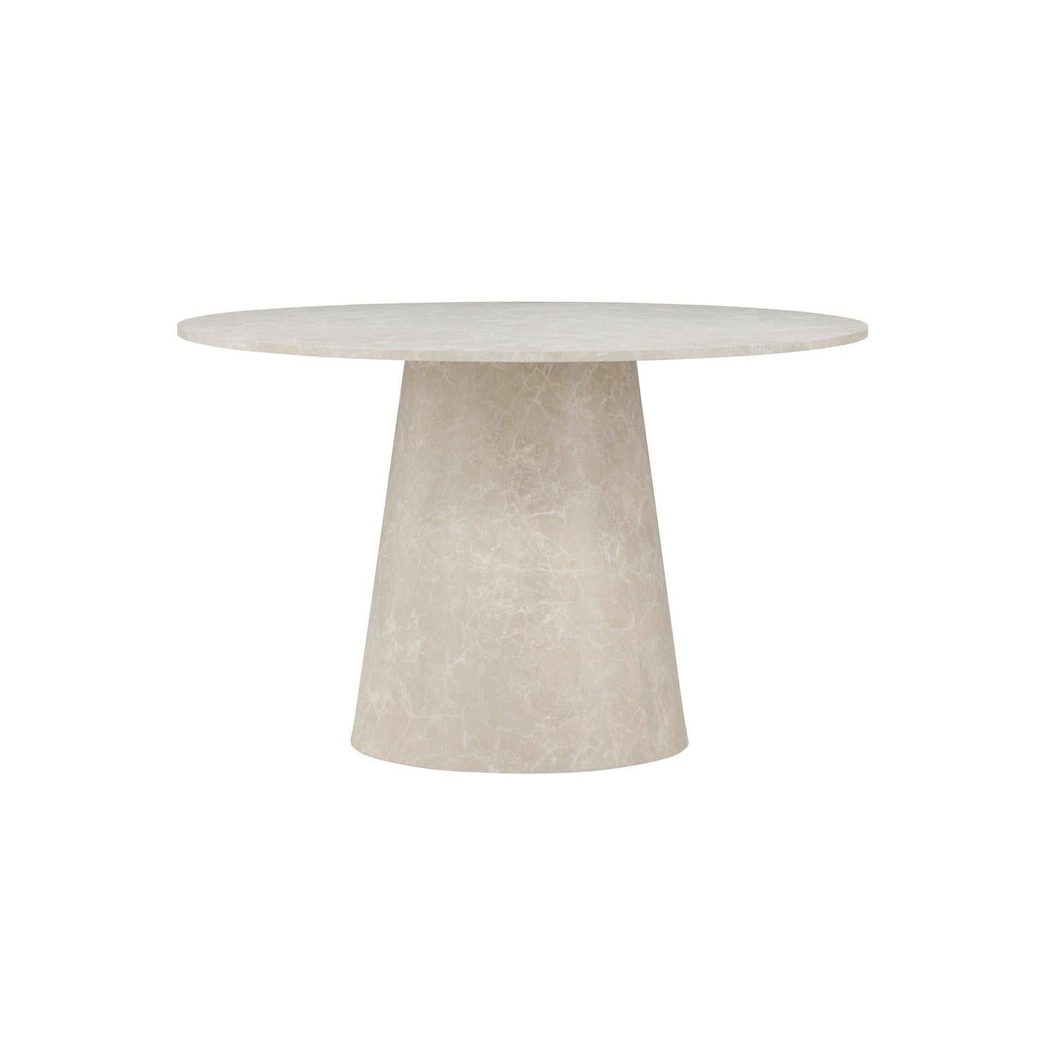 Esstisch Lanzo Ø120cm in Marmoroptik - Beige-Esstische Rund-Venture Home-le canapé