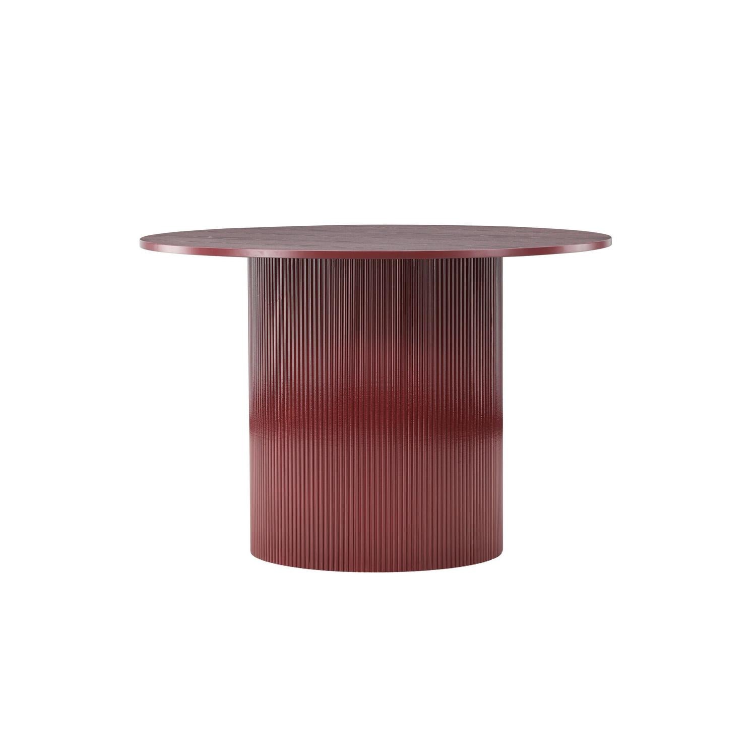 Esstisch Lenox Ø110cm - Burgunderrot-Esstisch Rund-Venture Home-le canapé