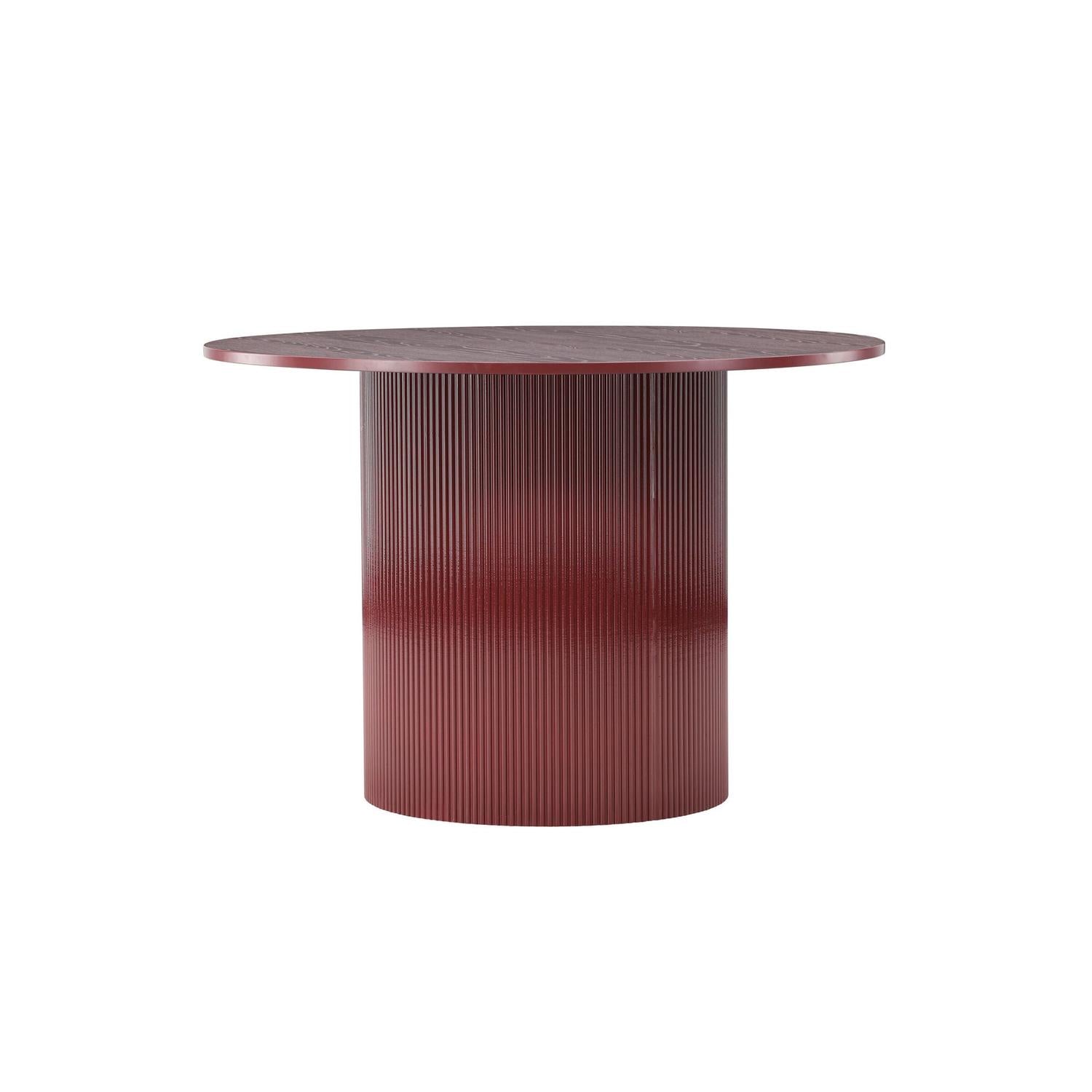 Esstisch Lenox Ø110cm - Burgunderrot-Esstisch Rund-Venture Home-le canapé