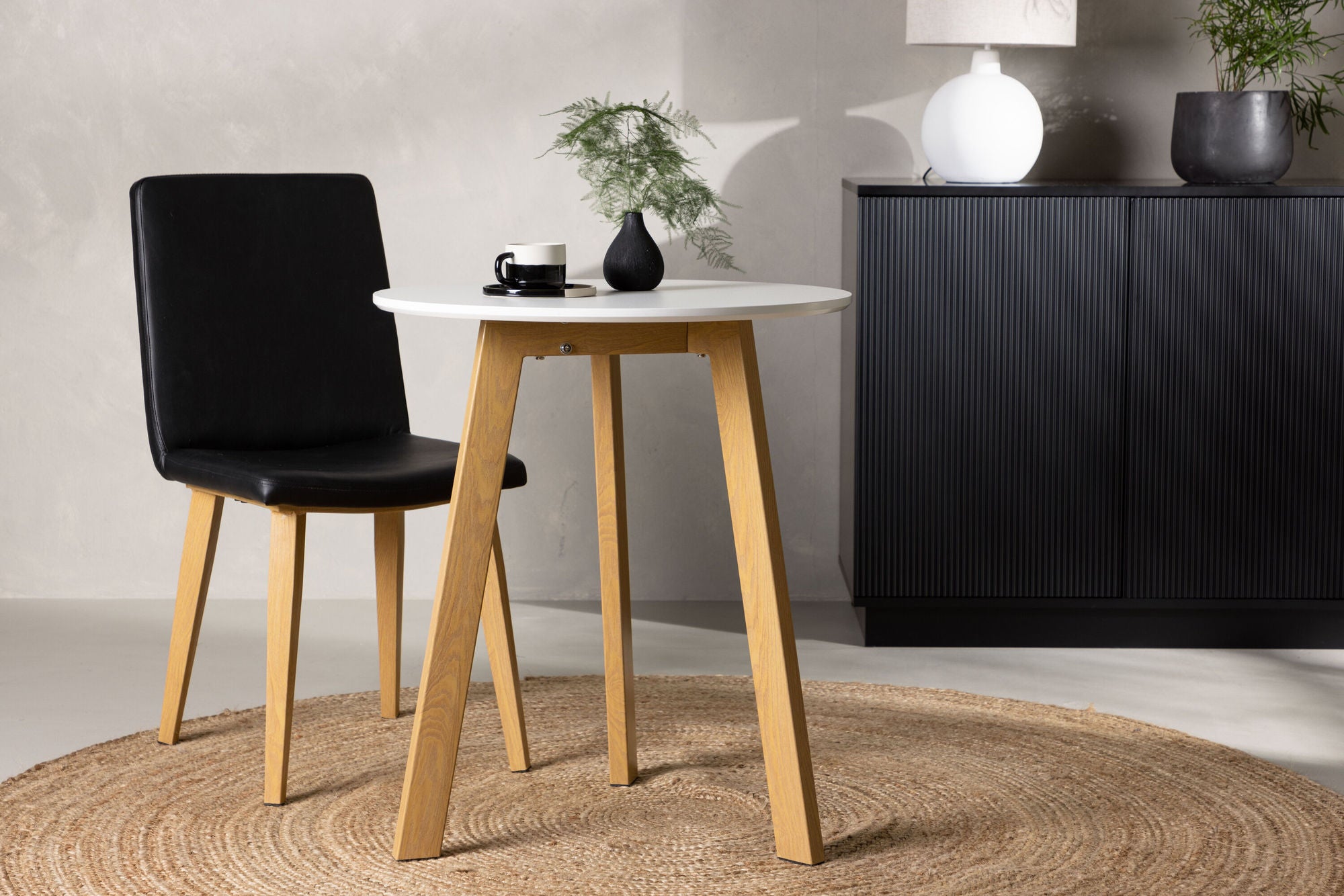 Esstisch Leonora Ø65cm - Weiß-Esstische Rund-Venture Home-le canapé
