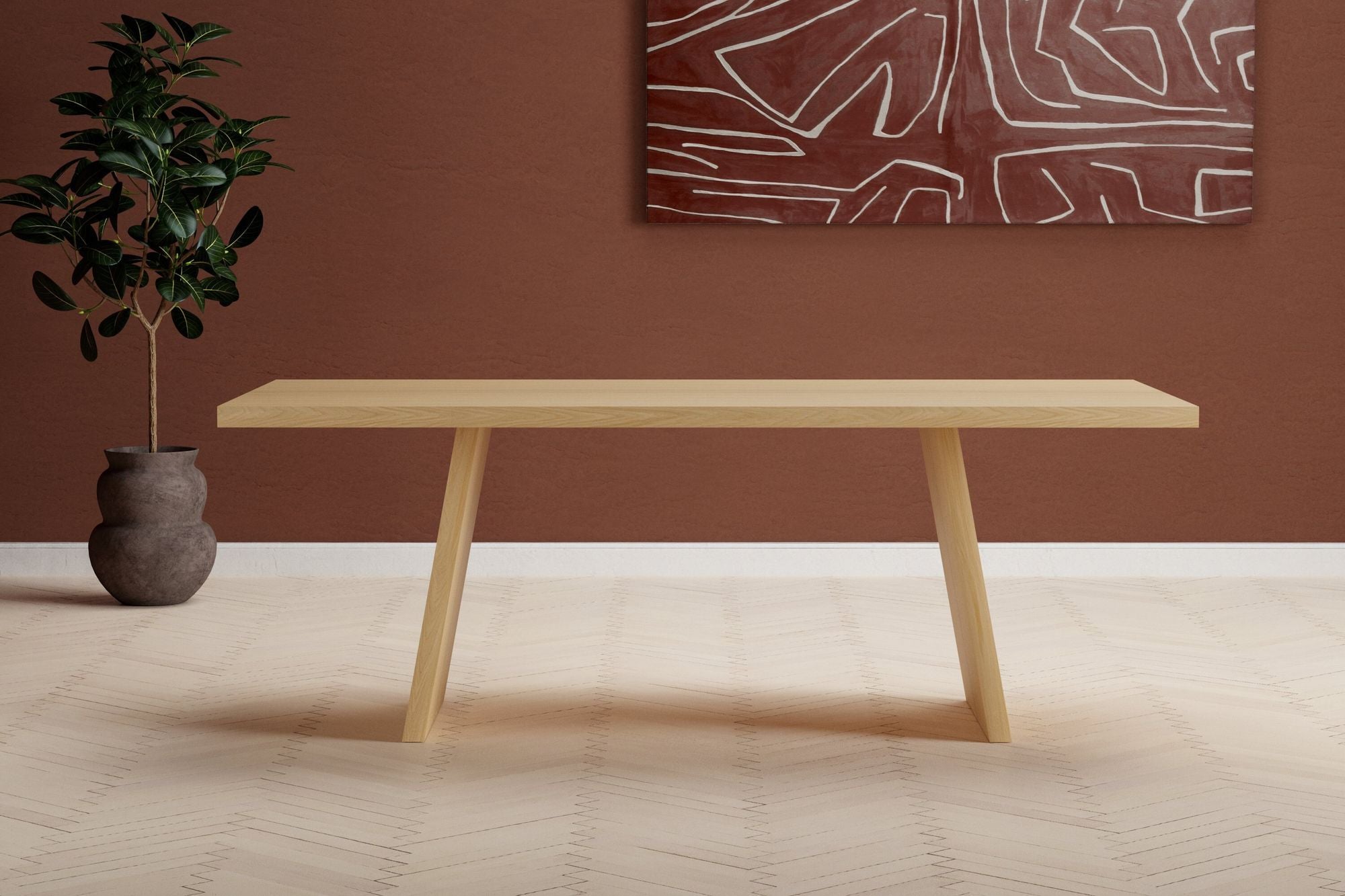 Esstisch Logga 210cm - Hellbraun-Esstische Rechteckig-Venture Home-le canapé