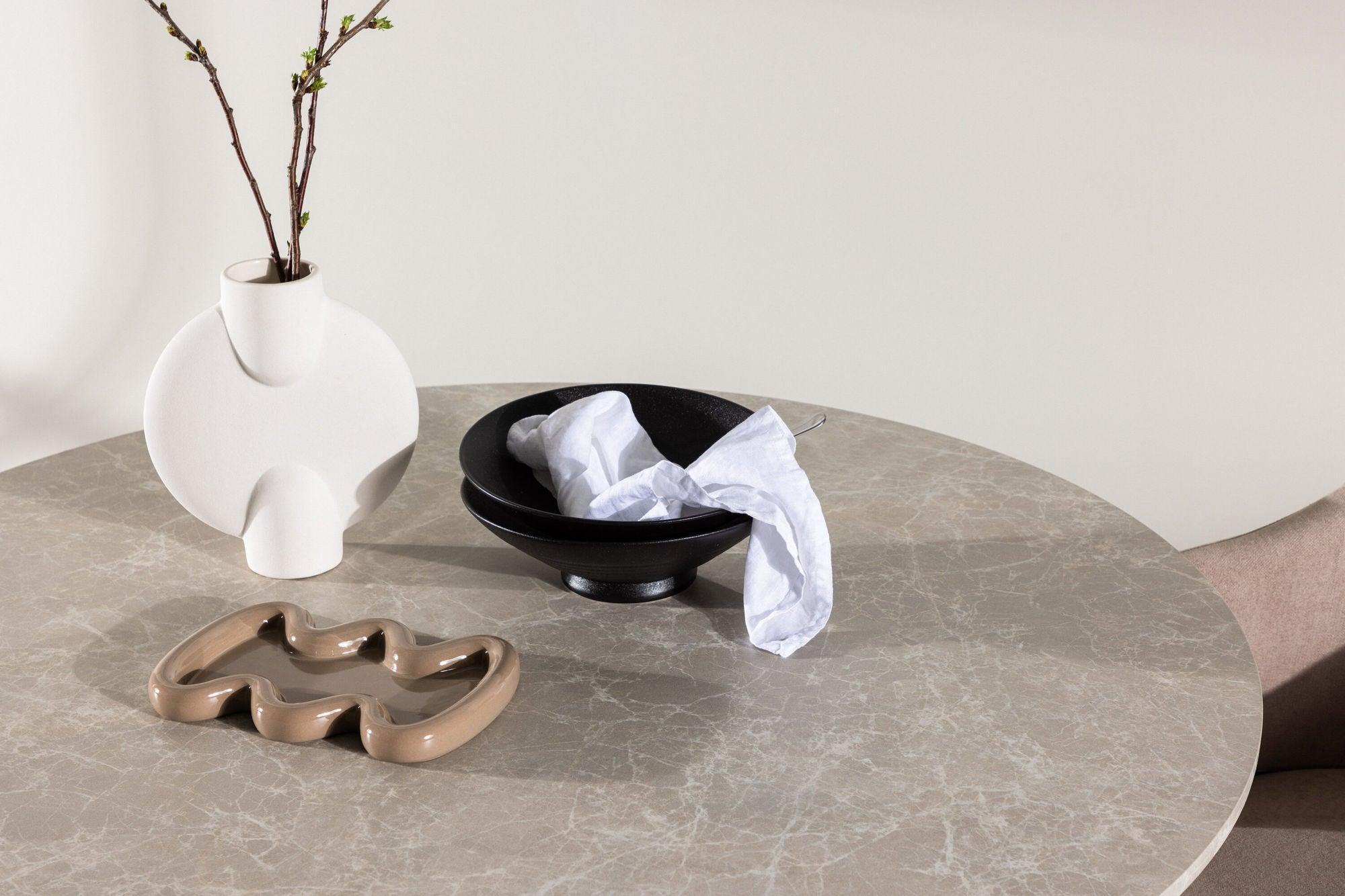 Esstisch Lycke Ø110cm - Marmoroptik-Esstische Rund-Venture Home-le canapé