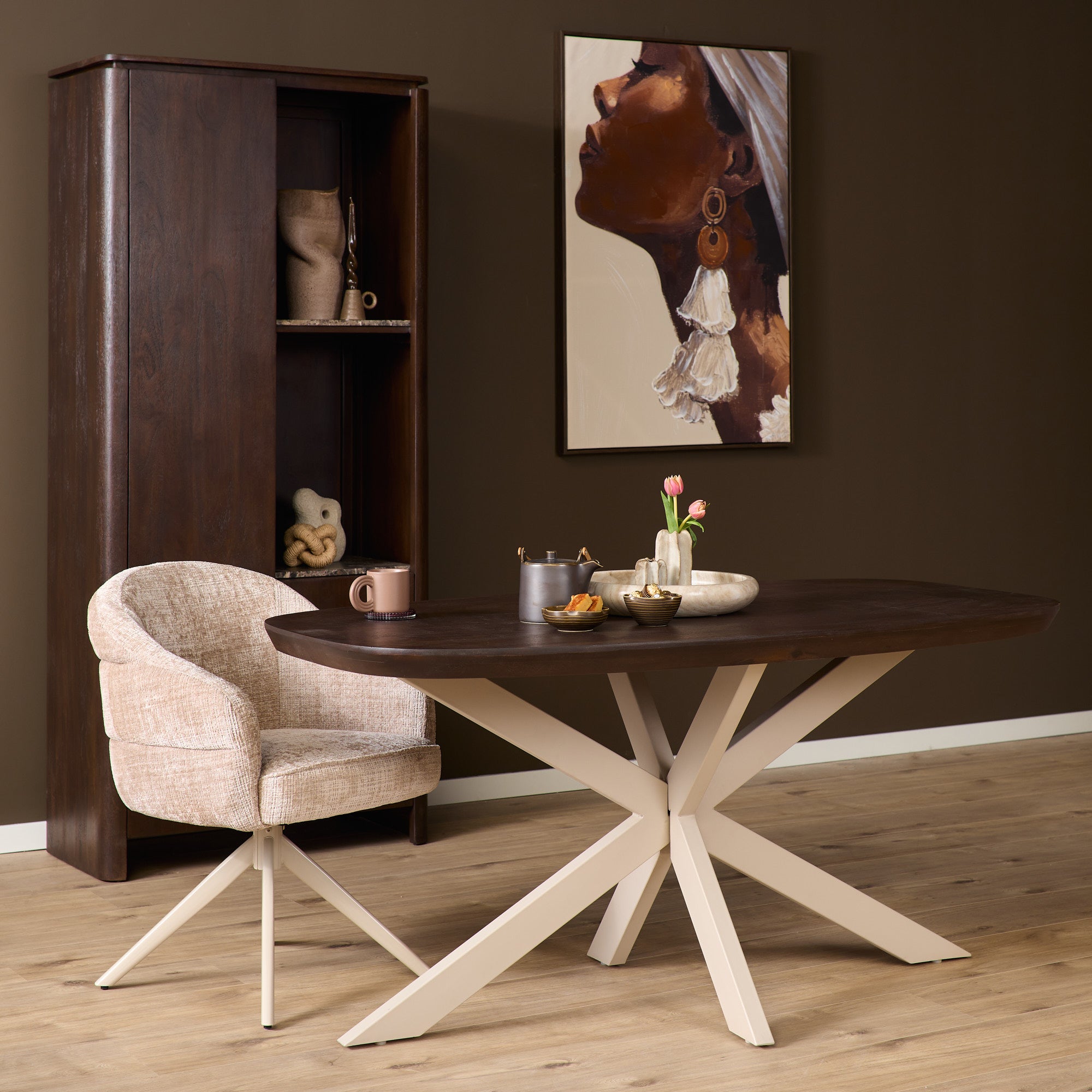 Esstisch Madison aus Mangoholz 160cm - Dunkelbraun-Esstische Oval-Starfurn-le canapé
