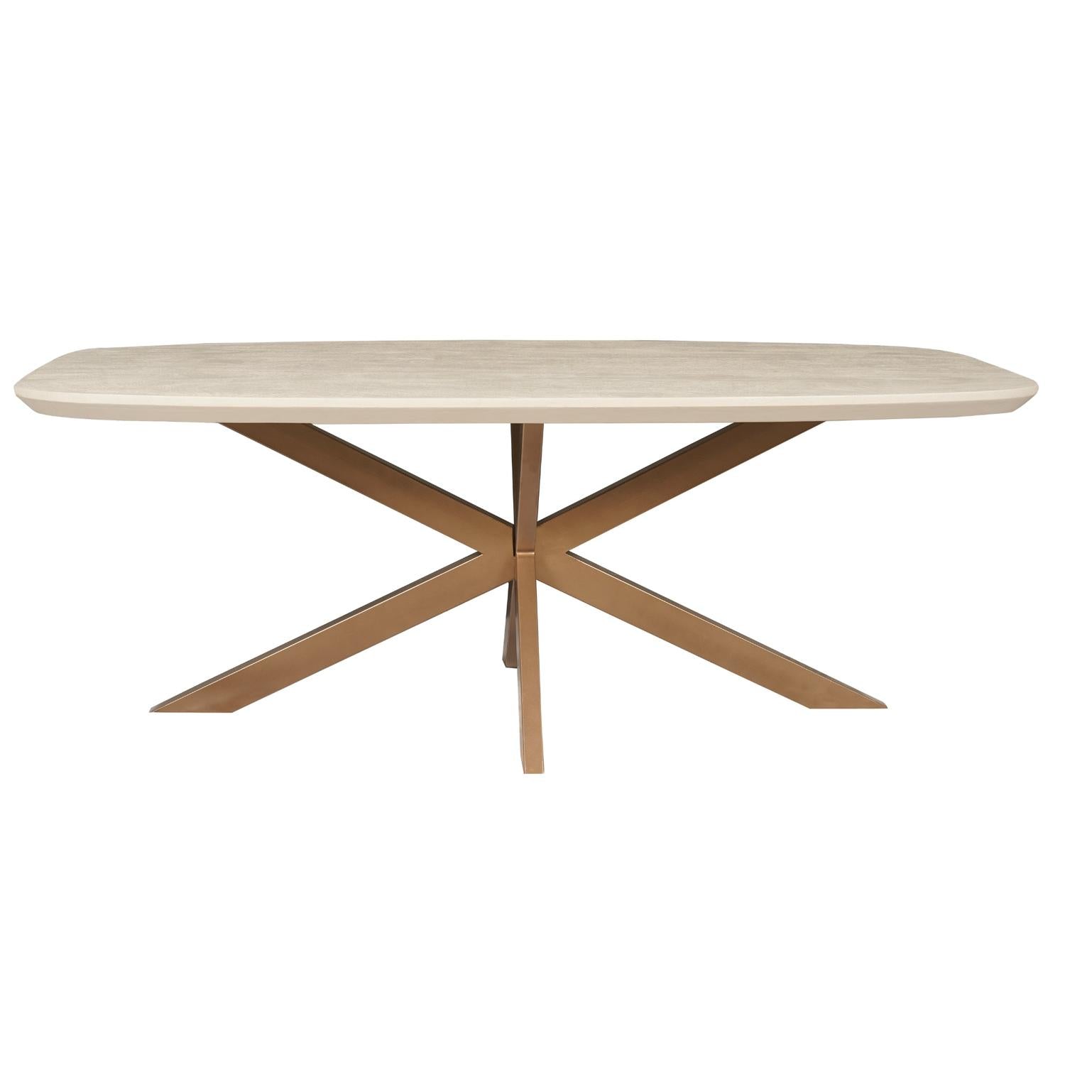 Esstisch Madison aus Mangoholz 200cm - Sandbraun-Esstische Oval-Starfurn-le canapé