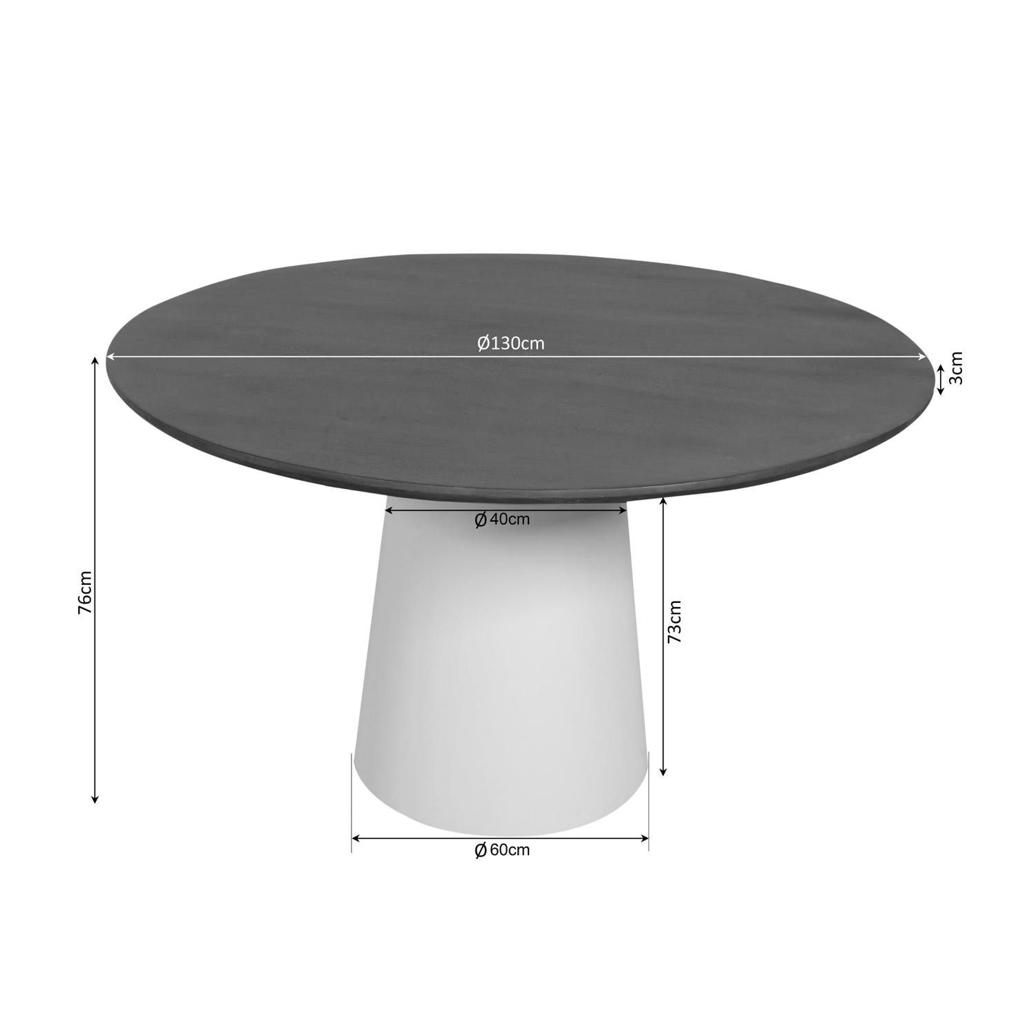 Esstisch Madison aus Mangoholz Ø130cm - Dunkelbraun-Esstische Rund-Starfurn-le canapé