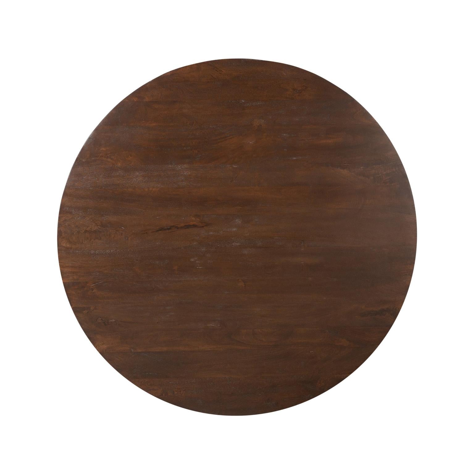Esstisch Madison aus Mangoholz Ø130cm - Dunkelbraun-Esstische Rund-Starfurn-le canapé