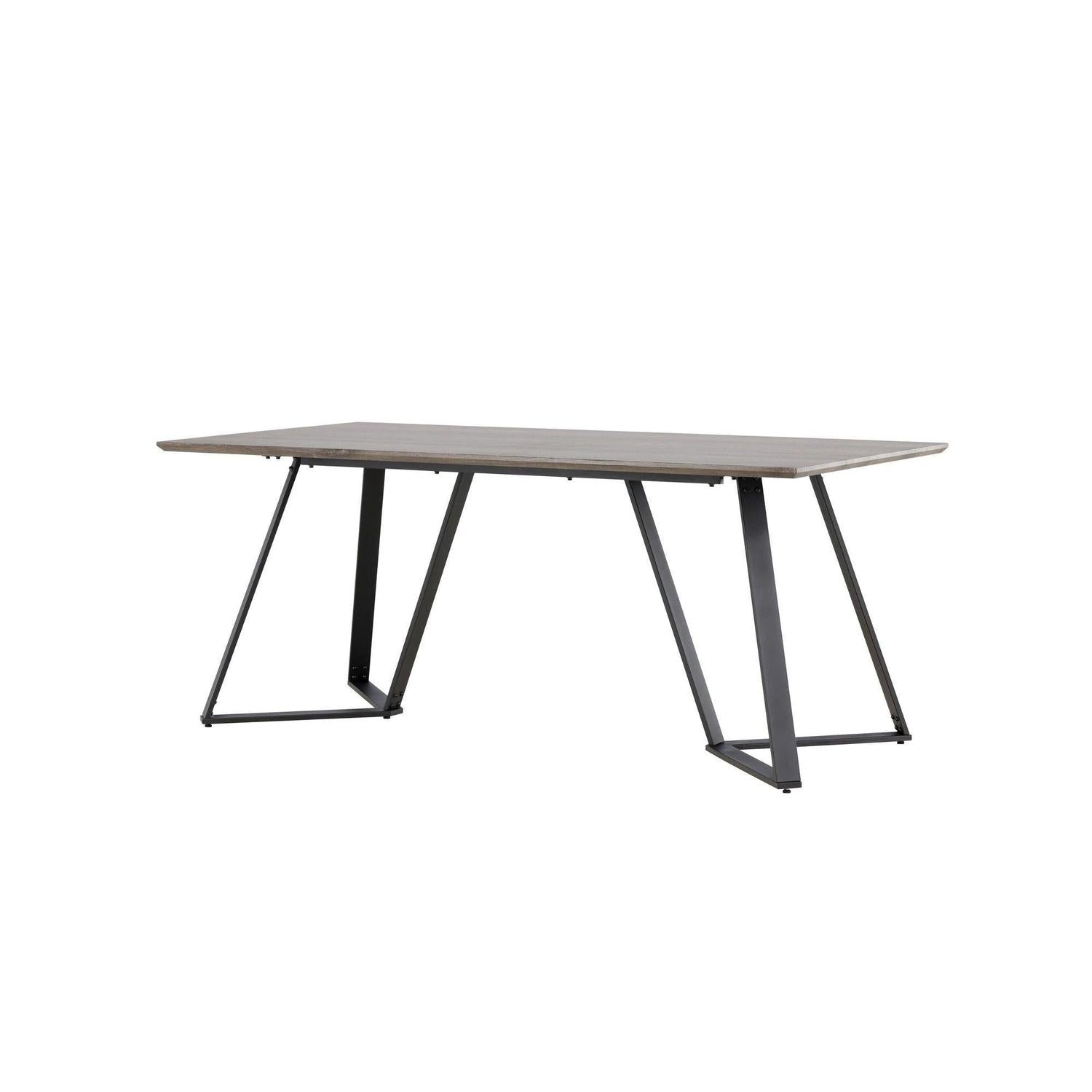 Esstisch Marina 180*90cm - Mokka/Schwarz-Esstisch Rechteckig-Venture Home-le canapé