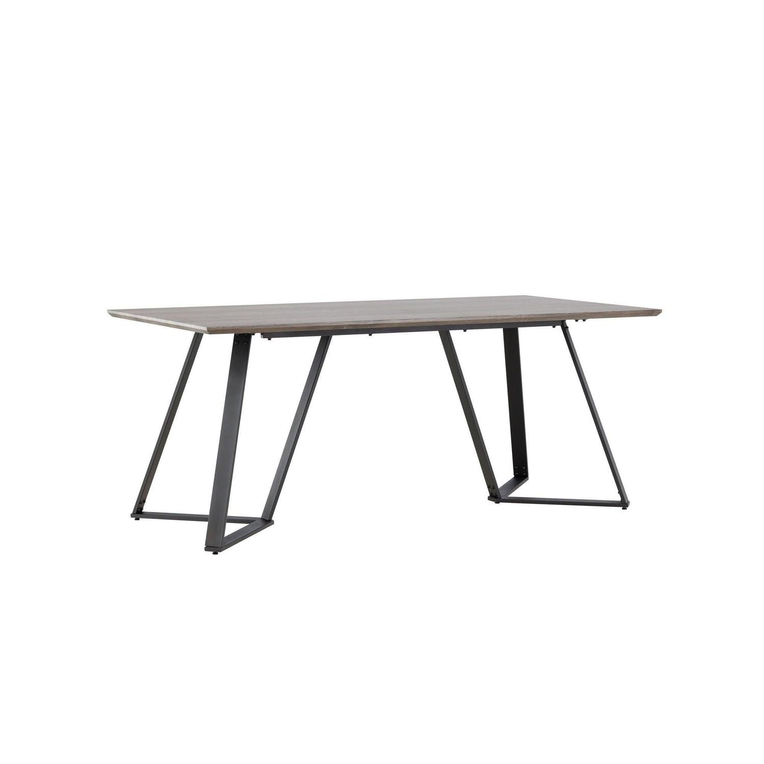 Esstisch Marina 180*90cm - Mokka/Schwarz-Esstisch Rechteckig-Venture Home-le canapé