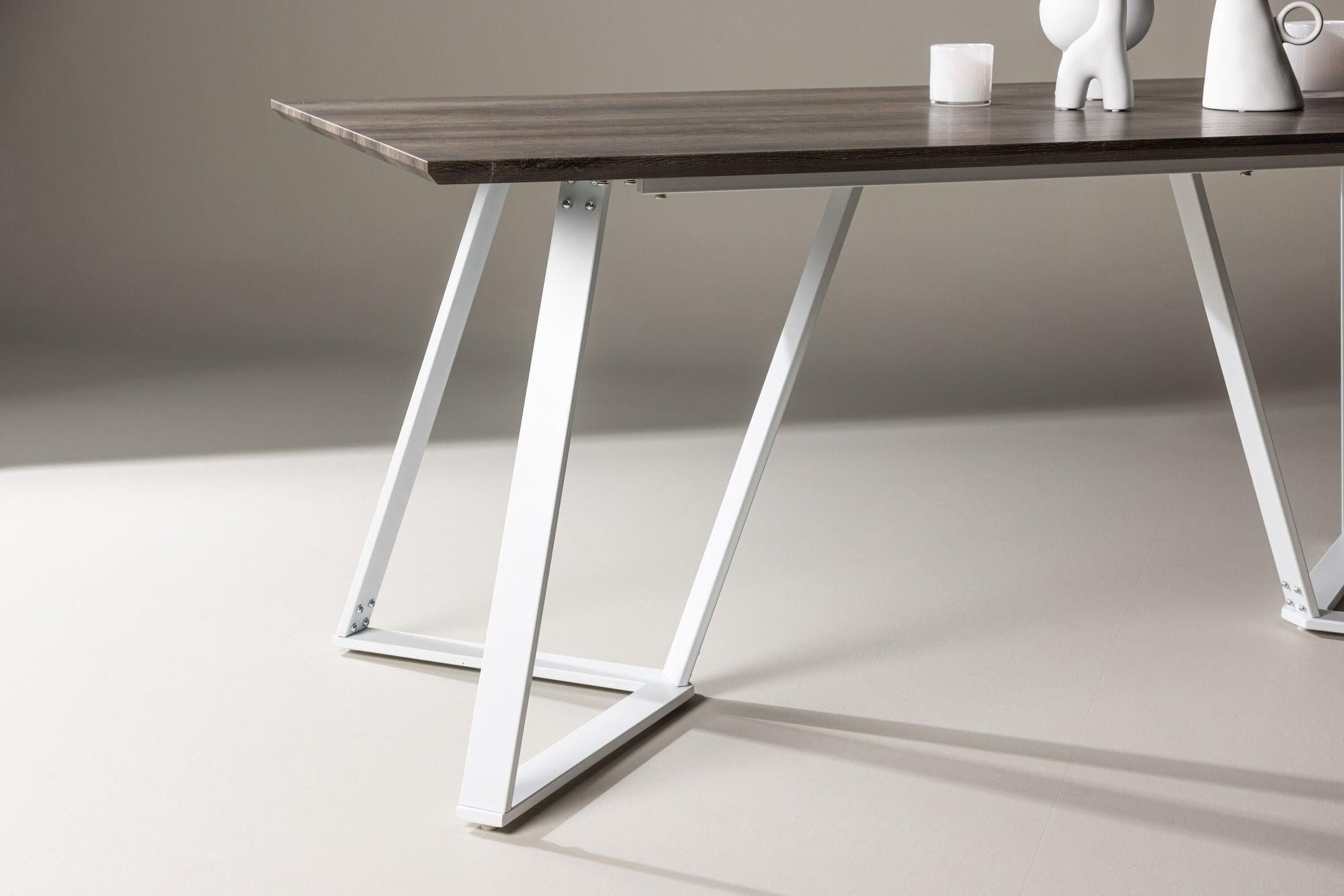 Esstisch Marina 180*90cm - Mokka/Weiß-Esstische Rechteckig-Venture Home-le canapé