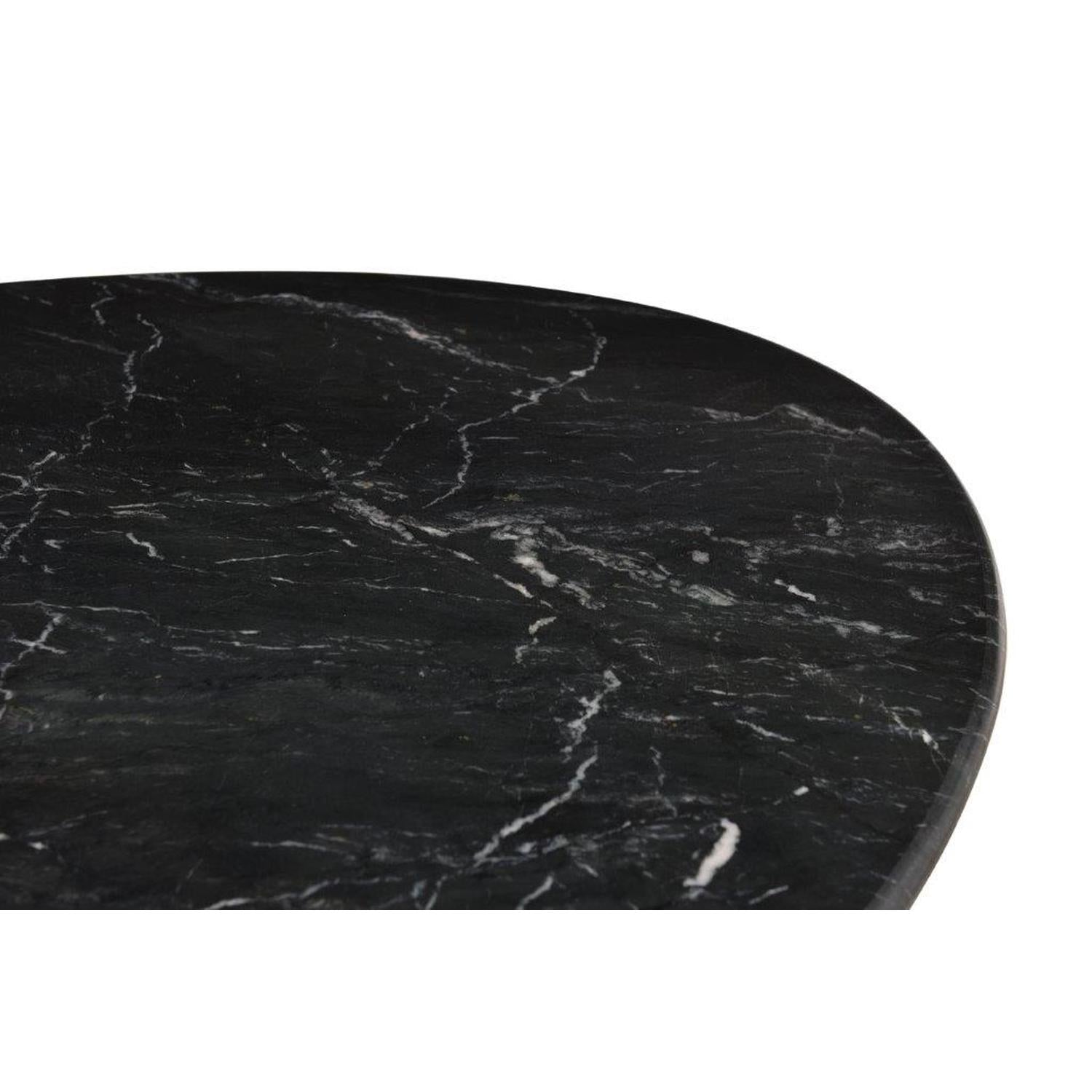 Esstisch Marmor Oval 180cm - Schwarz-Esstische Oval-Livingfurn-le canapé