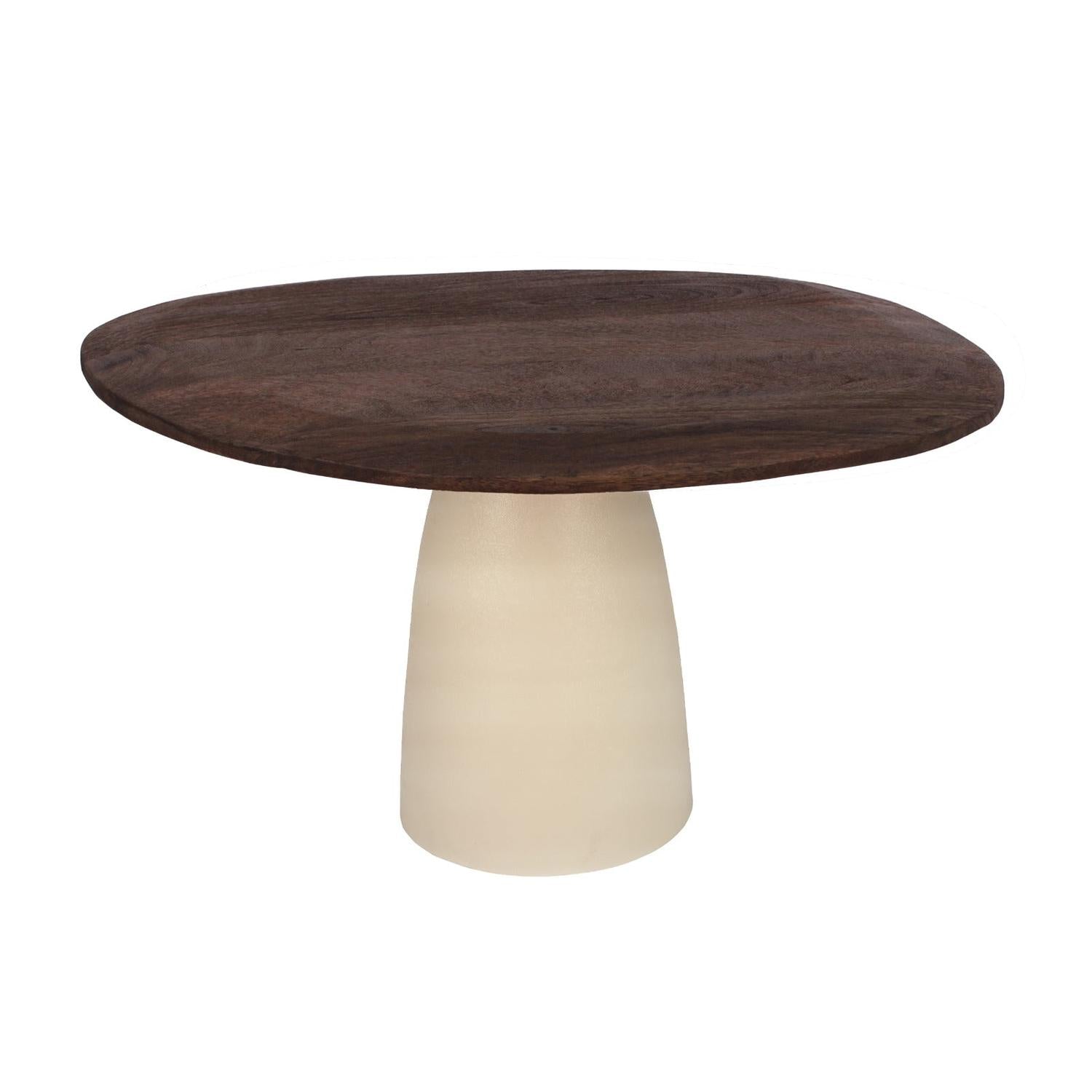 Esstisch Marron aus Mangoholz 140cm - Braun-Esstische Rund-Livingfurn-le canapé