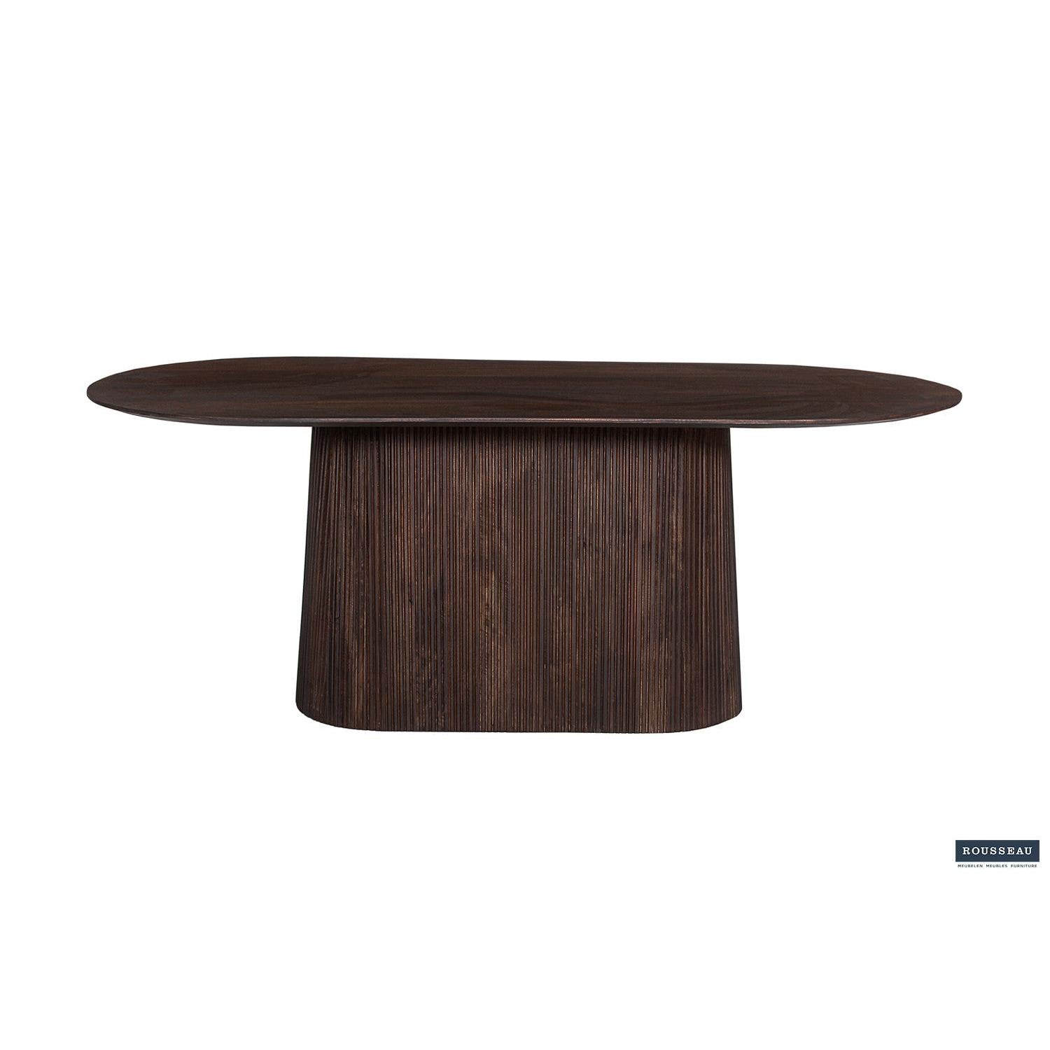 Esstisch Miguel Oval 200cm - Dunkelbraun-Esstisch Oval-Rousseau-le canapé