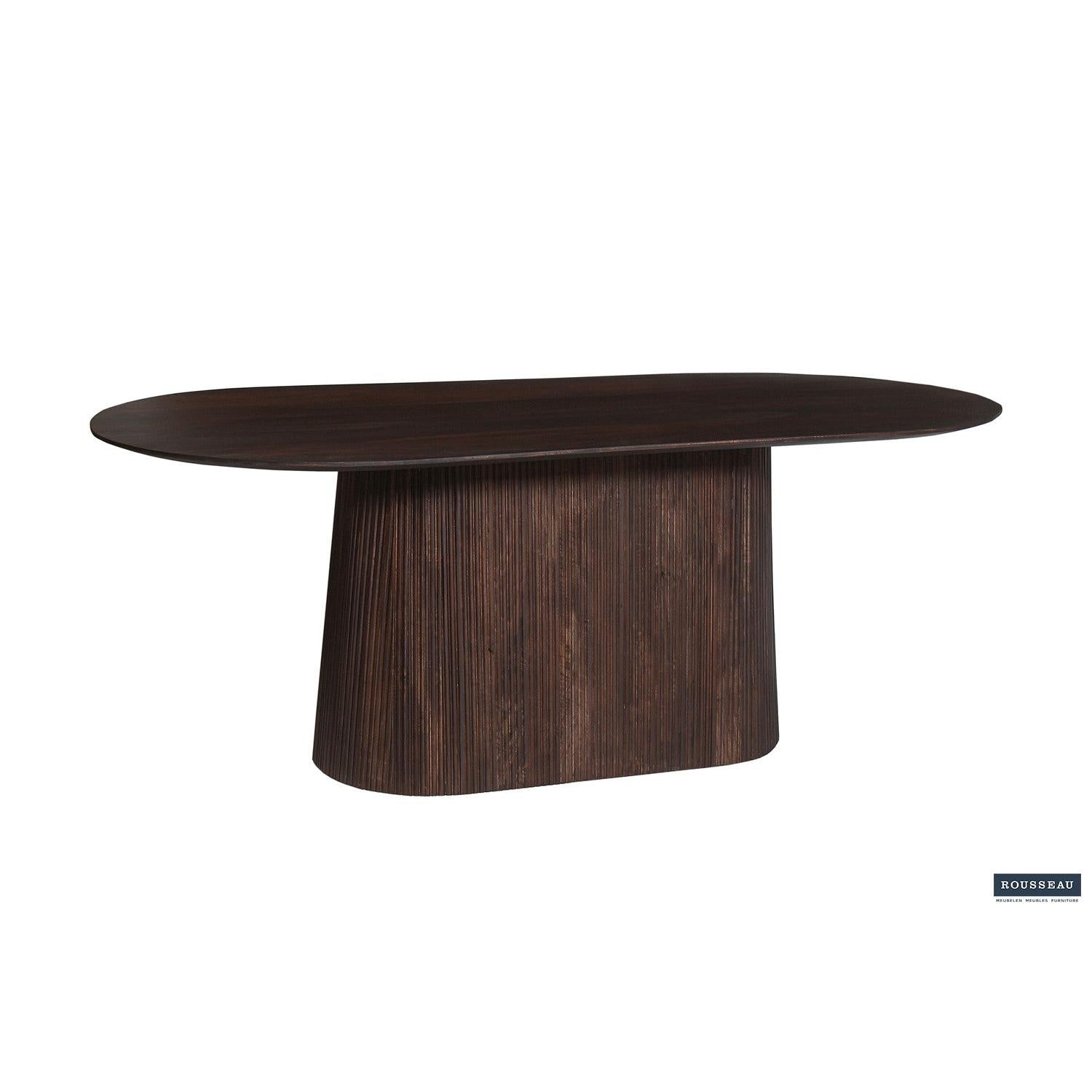 Esstisch Miguel Oval 200cm - Dunkelbraun-Esstisch Oval-Rousseau-le canapé