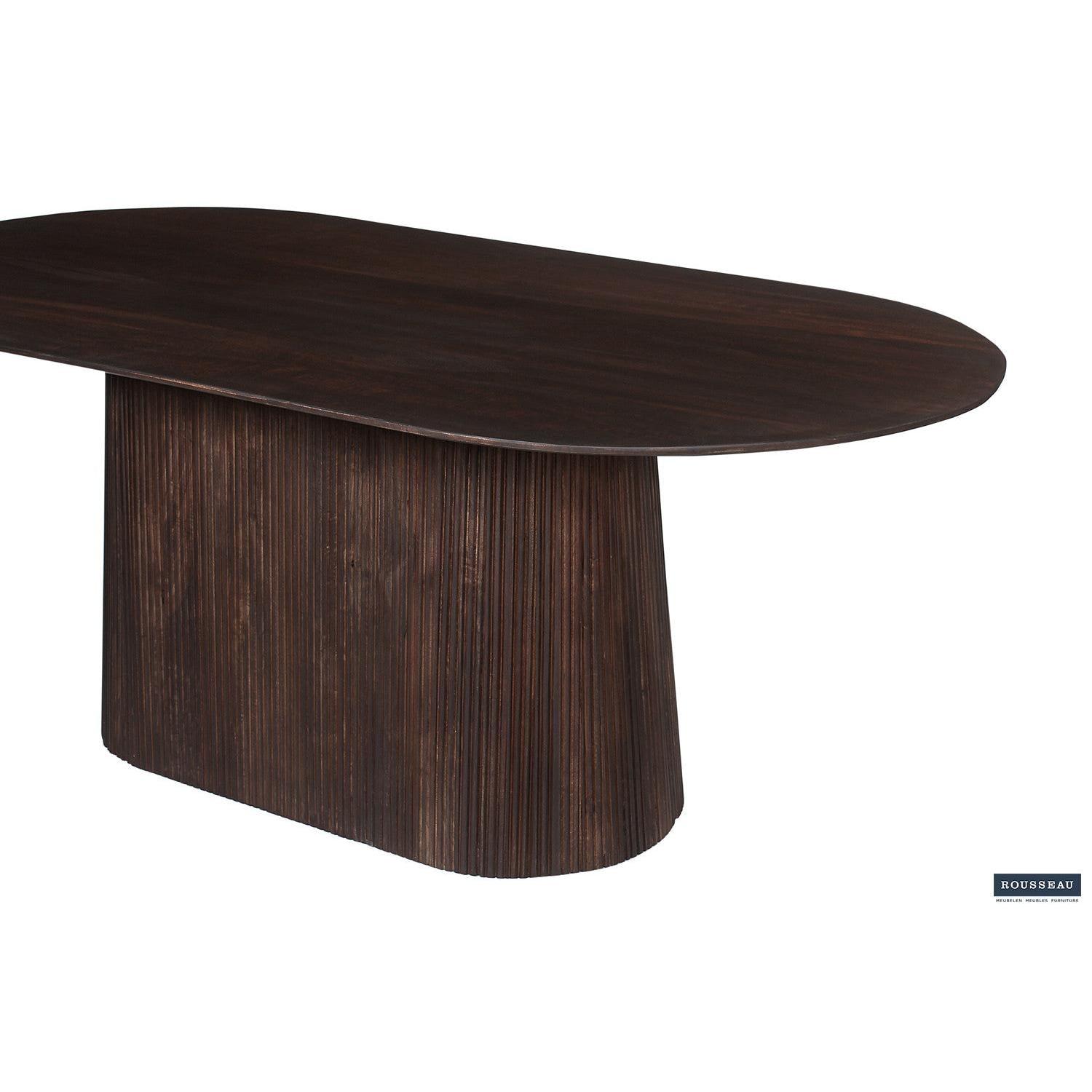 Esstisch Miguel Oval 200cm - Dunkelbraun-Esstisch Oval-Rousseau-le canapé