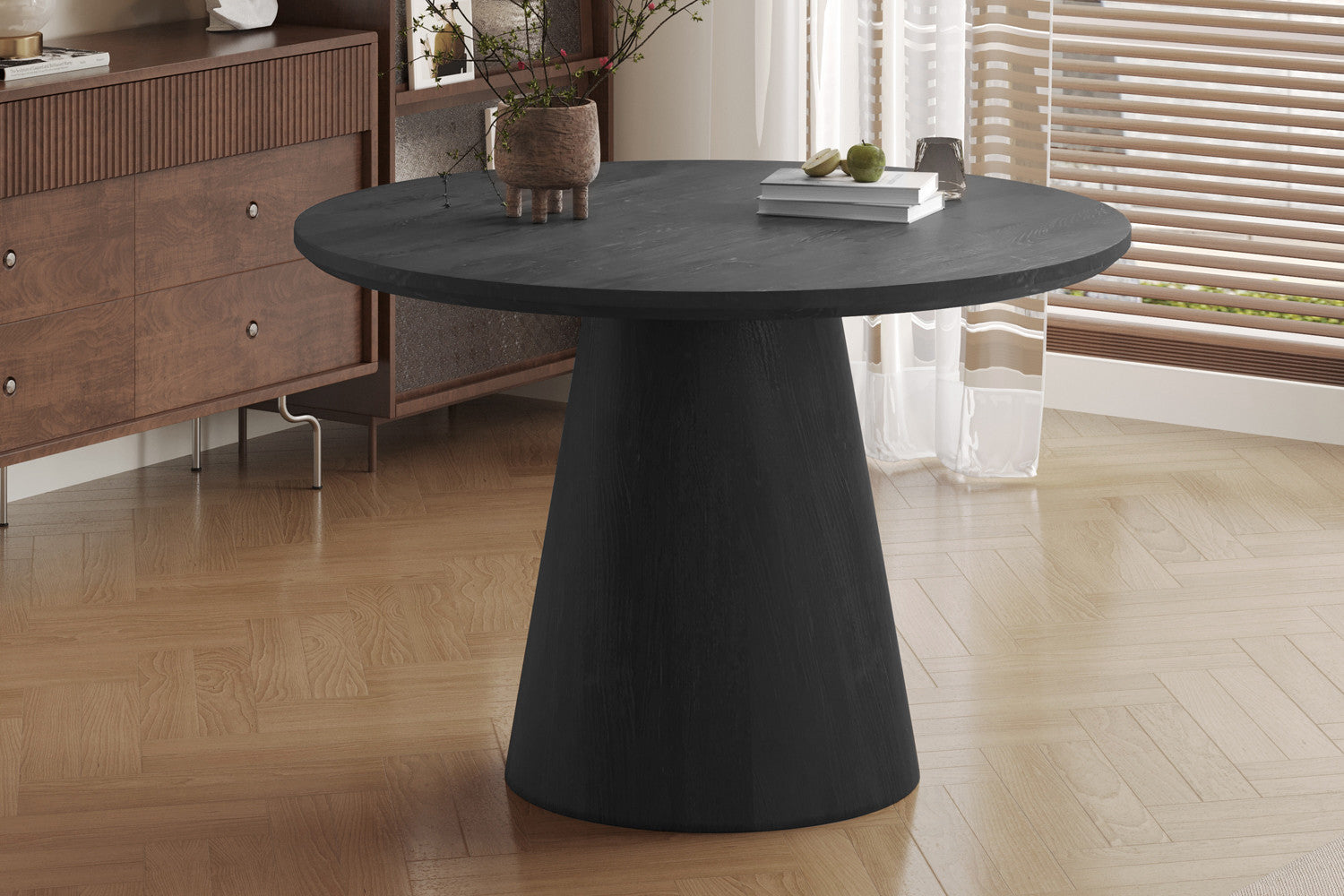 Esstisch Miklos Ø120cm - Dunkelbraun-Esstisch Rund-Rousseau-le canapé
