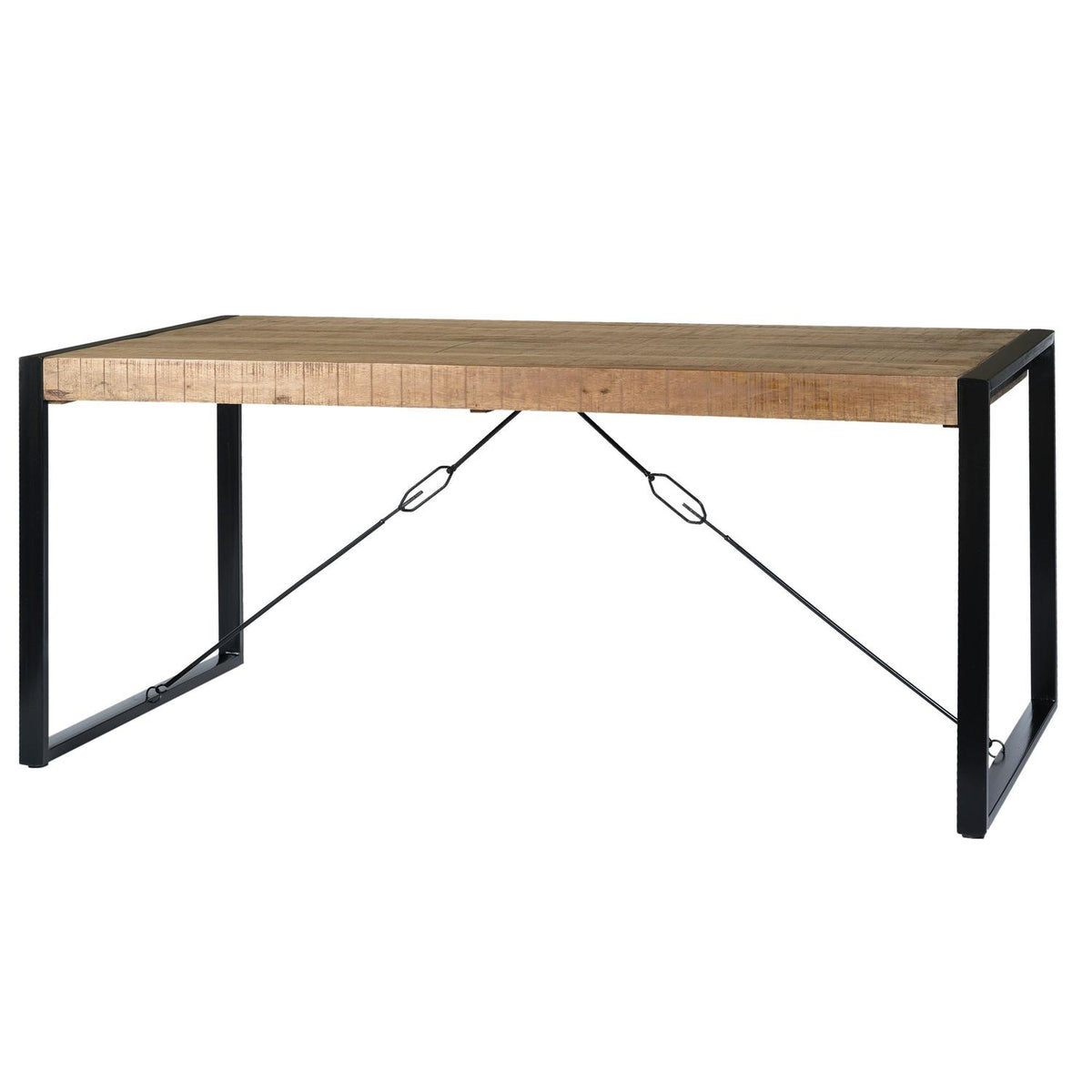 Esstisch Nairobi 200cm aus Massivholz - Braun-Esstische Rechteckig-Livingfurn-le canapé